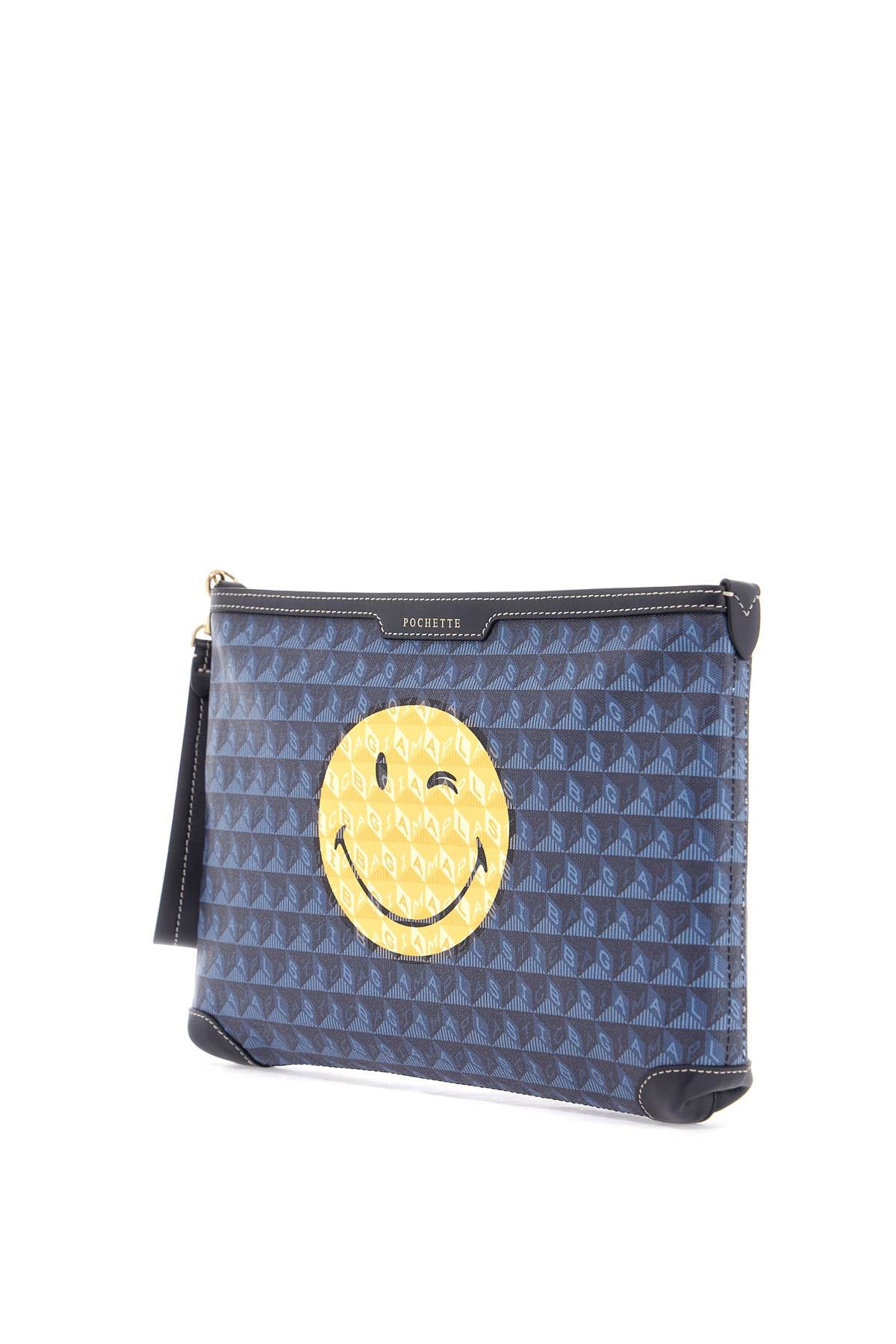 Anya Hindmarch I Am A Plastic Bag Eyes Pochette: Recycled Cotton Canvas Pouch image 2