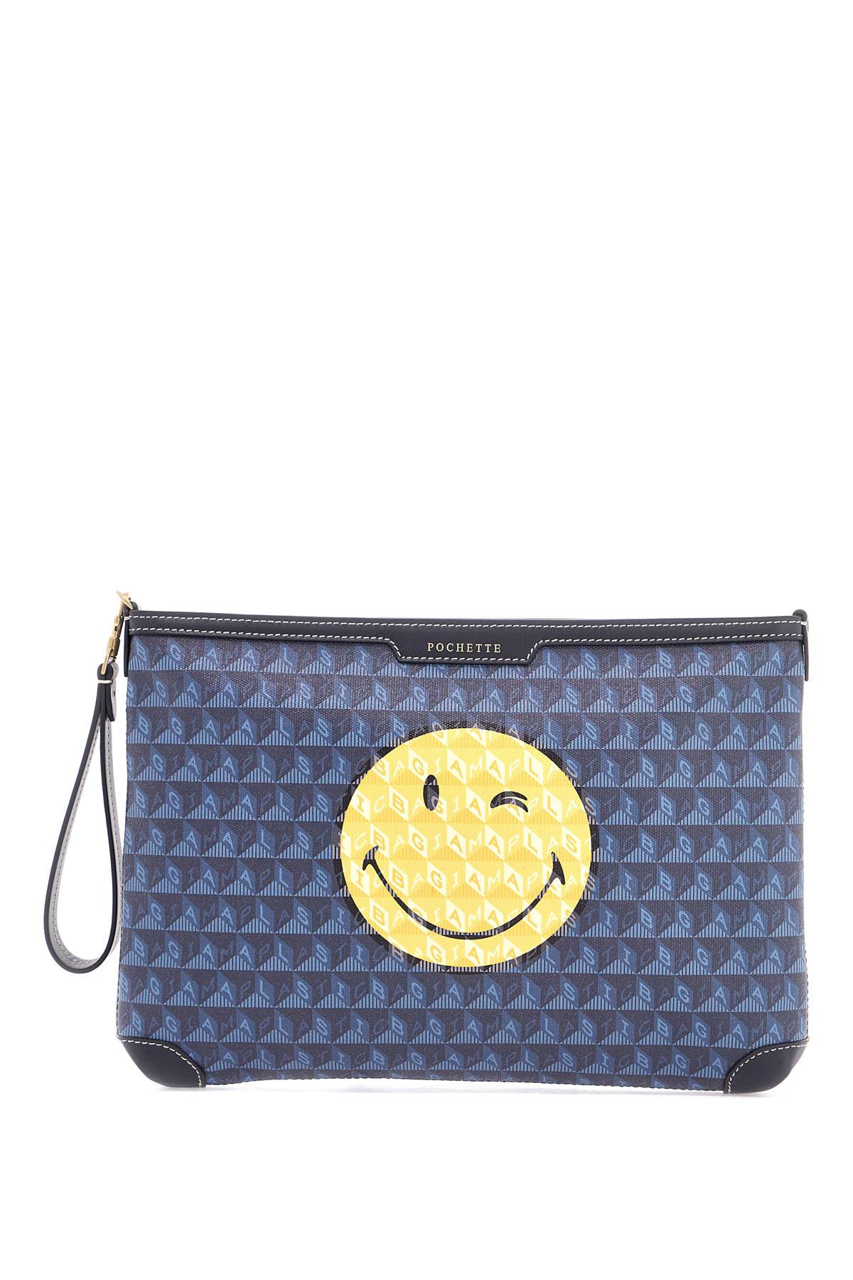 Anya Hindmarch I Am A Plastic Bag Eyes Pochette: Recycled Cotton Canvas Pouch image 0