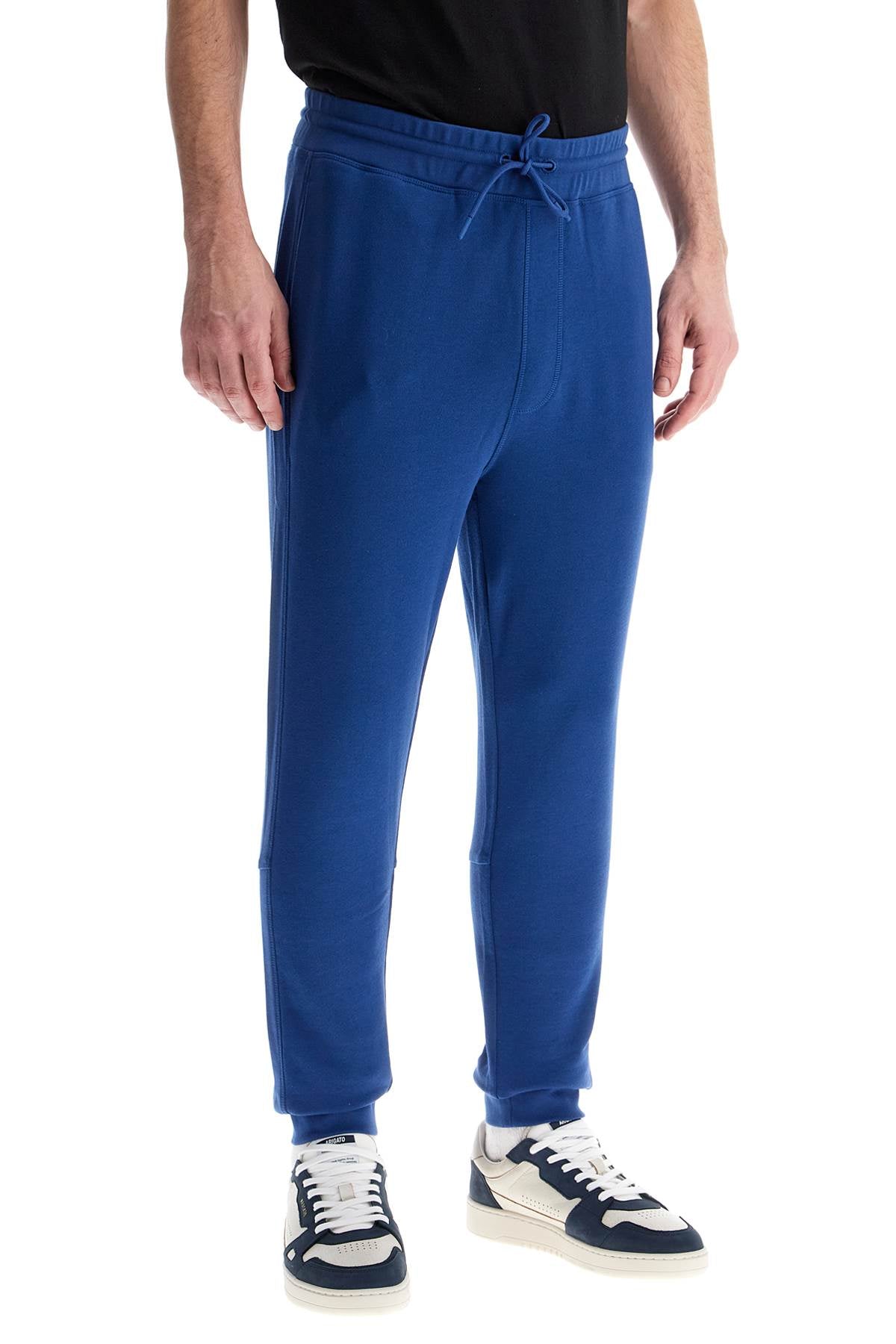 Boss regular fit high-waisted blue cotton pants image 1