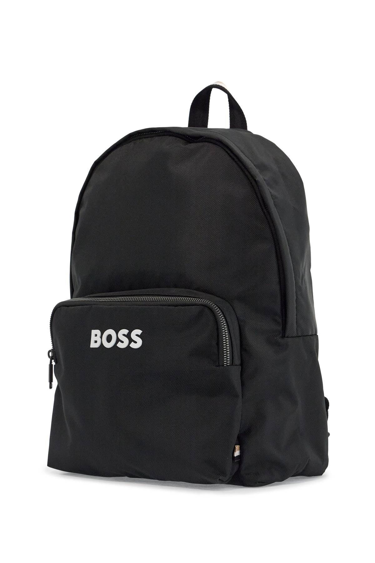 Boss elegant and functional black backpack in rpl with front pocket catch_3.0 image 2