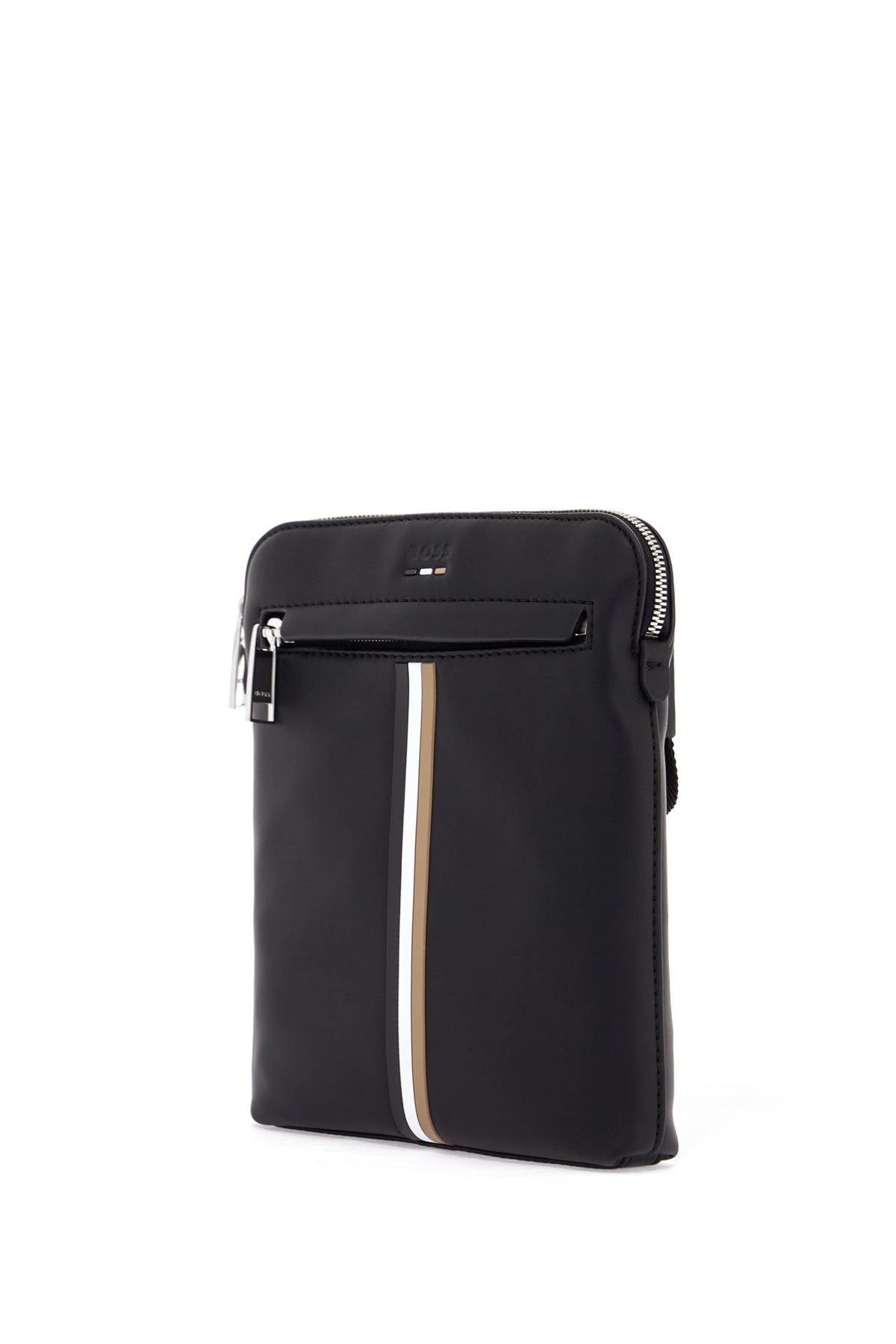 Boss black envelope bag with white and brown stripes image 2