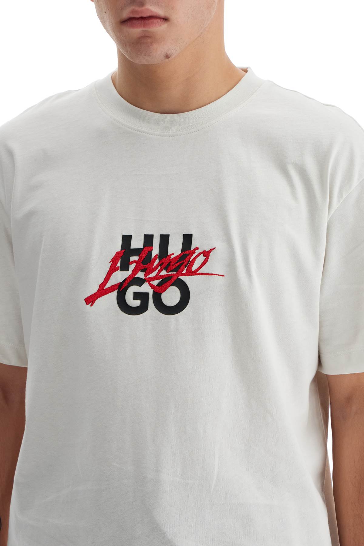 Hugo Logo Crewneck T-Shirt for Men image 3