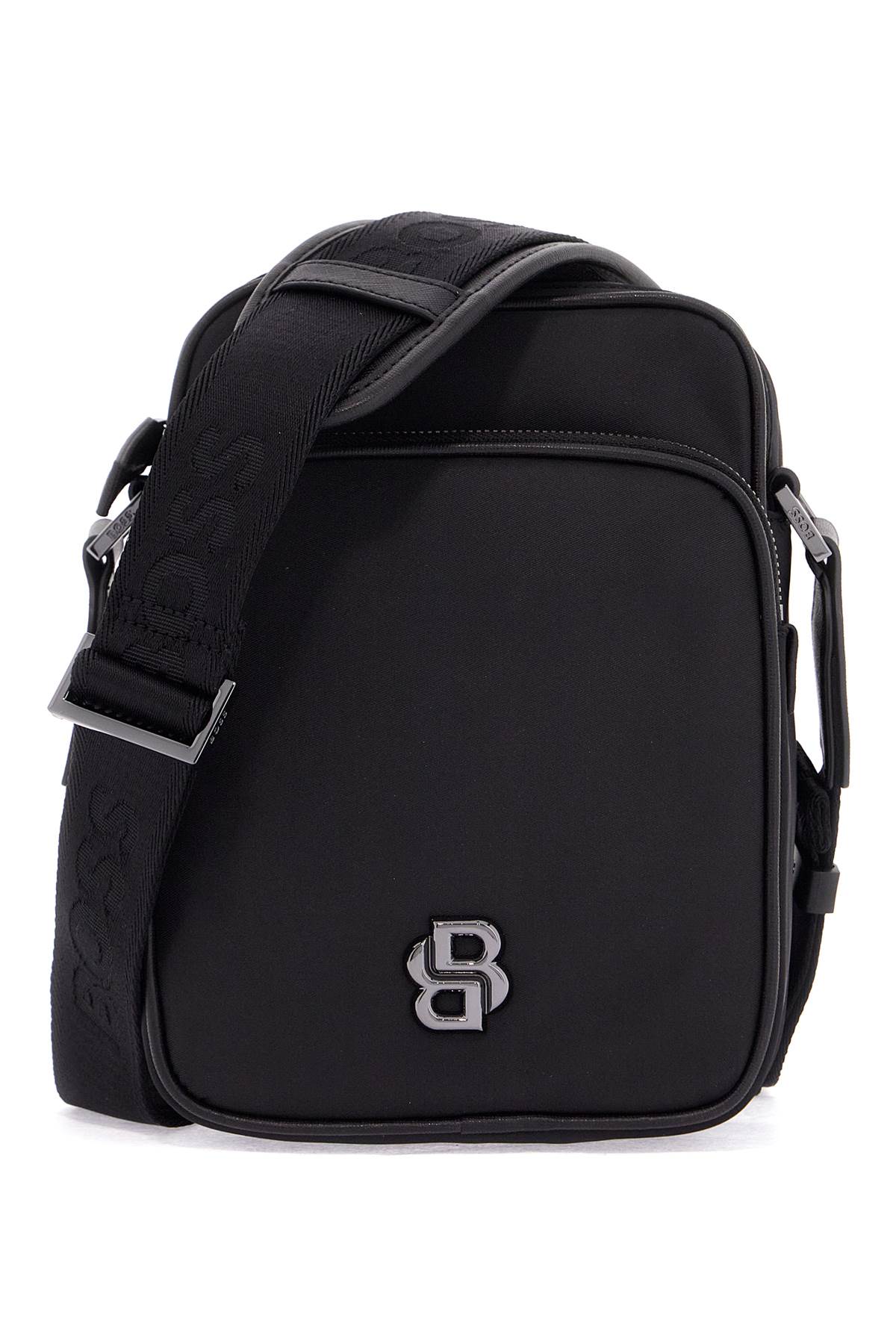 Boss b_icon_ns black matte crossbody bag with zip and adjustable strap image 0