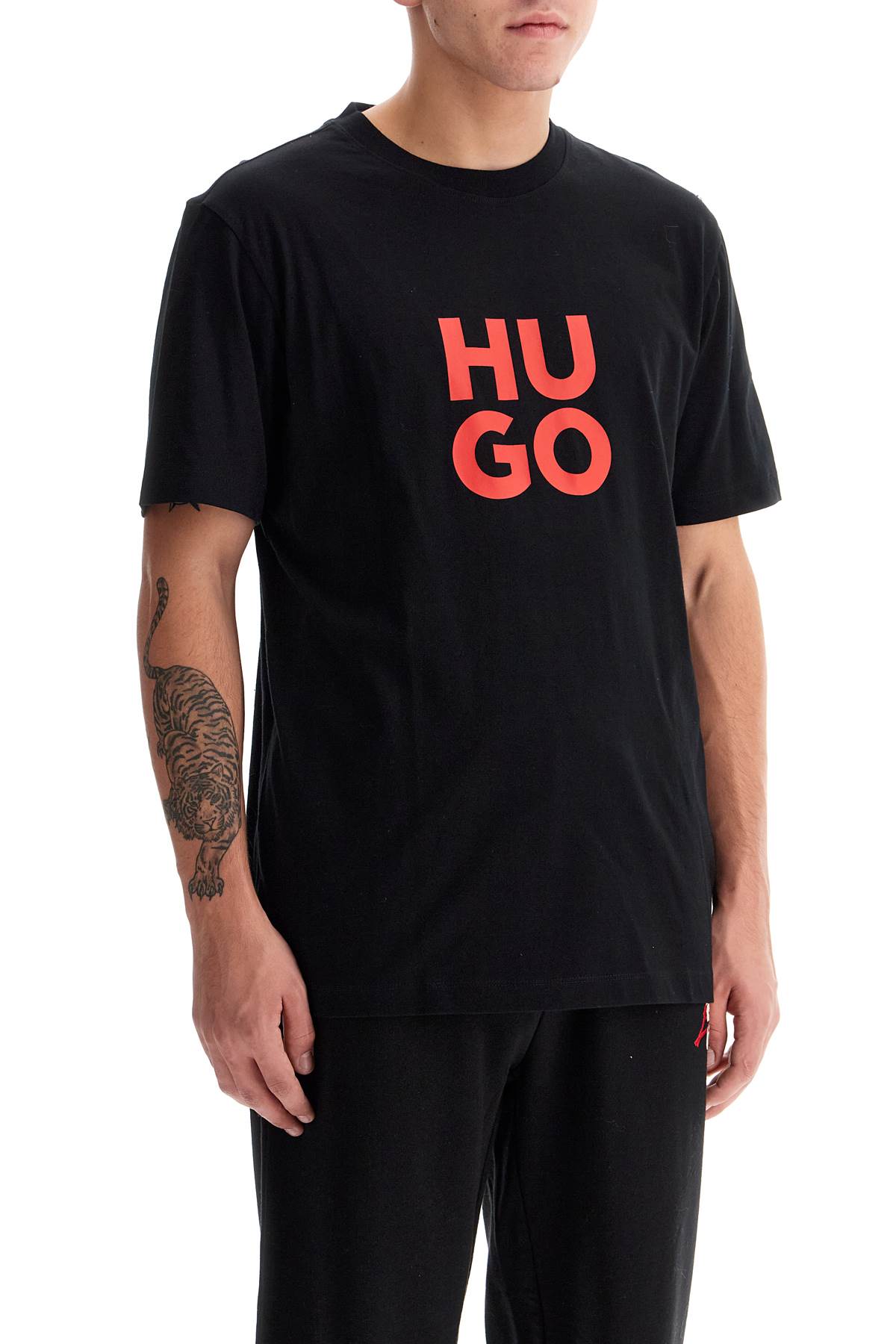 Hugo Logo Print Crew Neck T-Shirt image 1