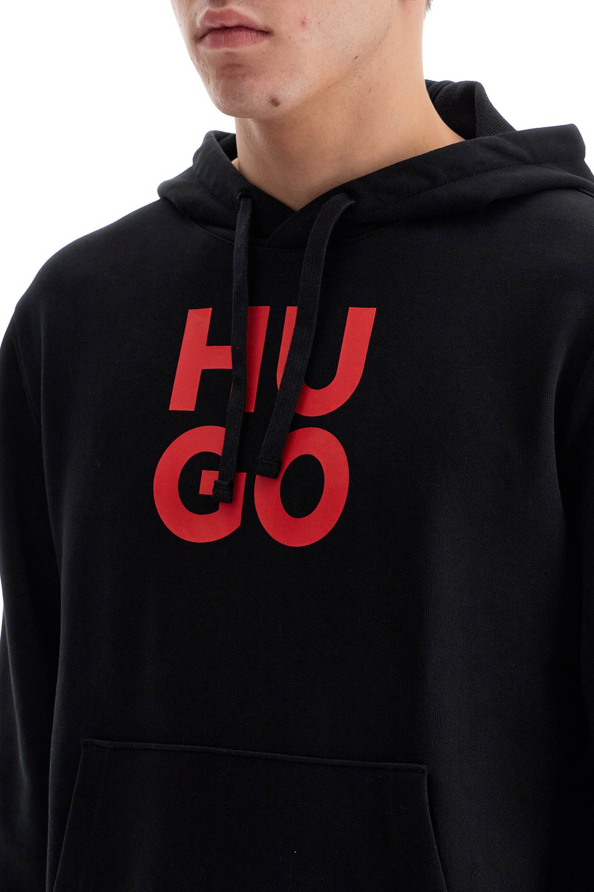 Hugo Hooded Sweatshirt with Logo Print image 3