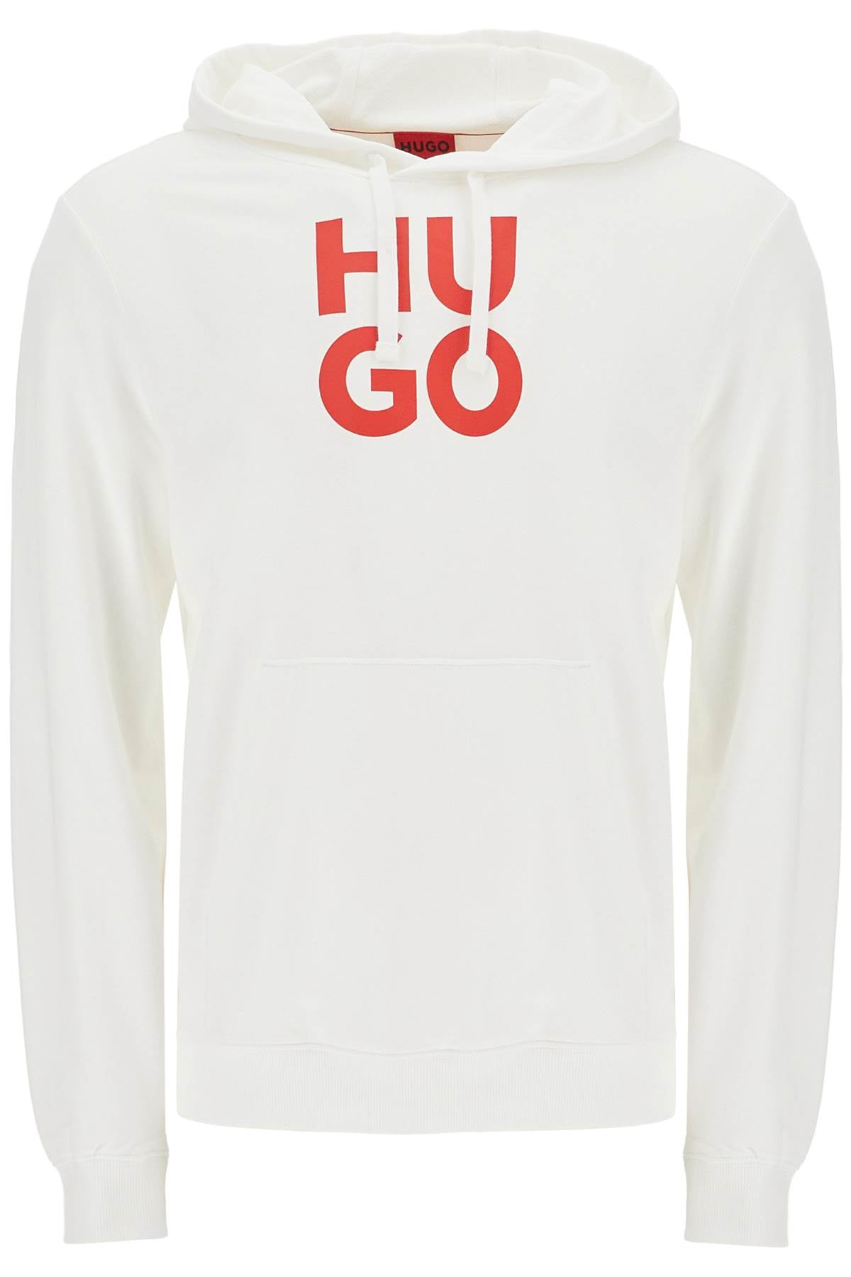 Hugo Brushed Cotton Hooded Sweatshirt with Logo image 0