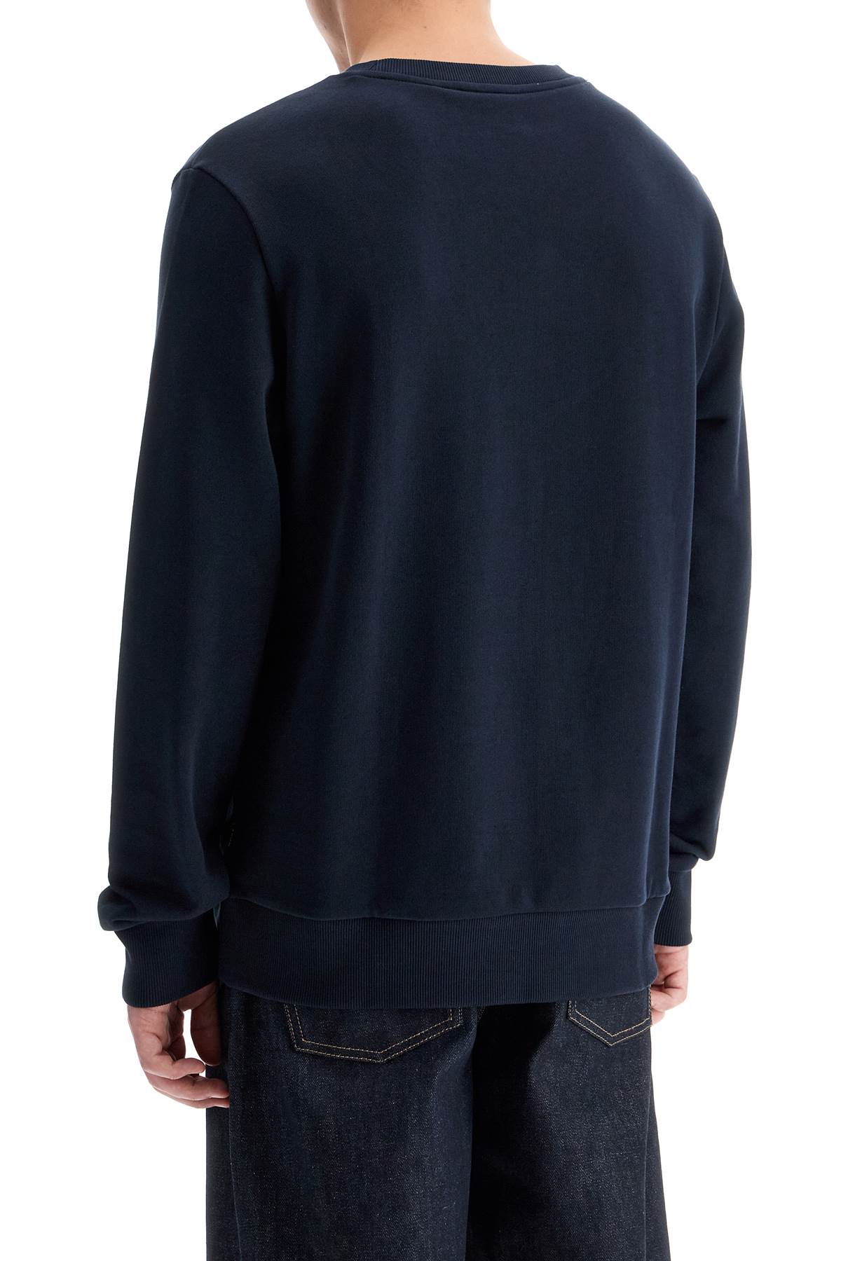 BOSS Brushed Cotton Crewneck Sweatshirt with Double Monogram image 2