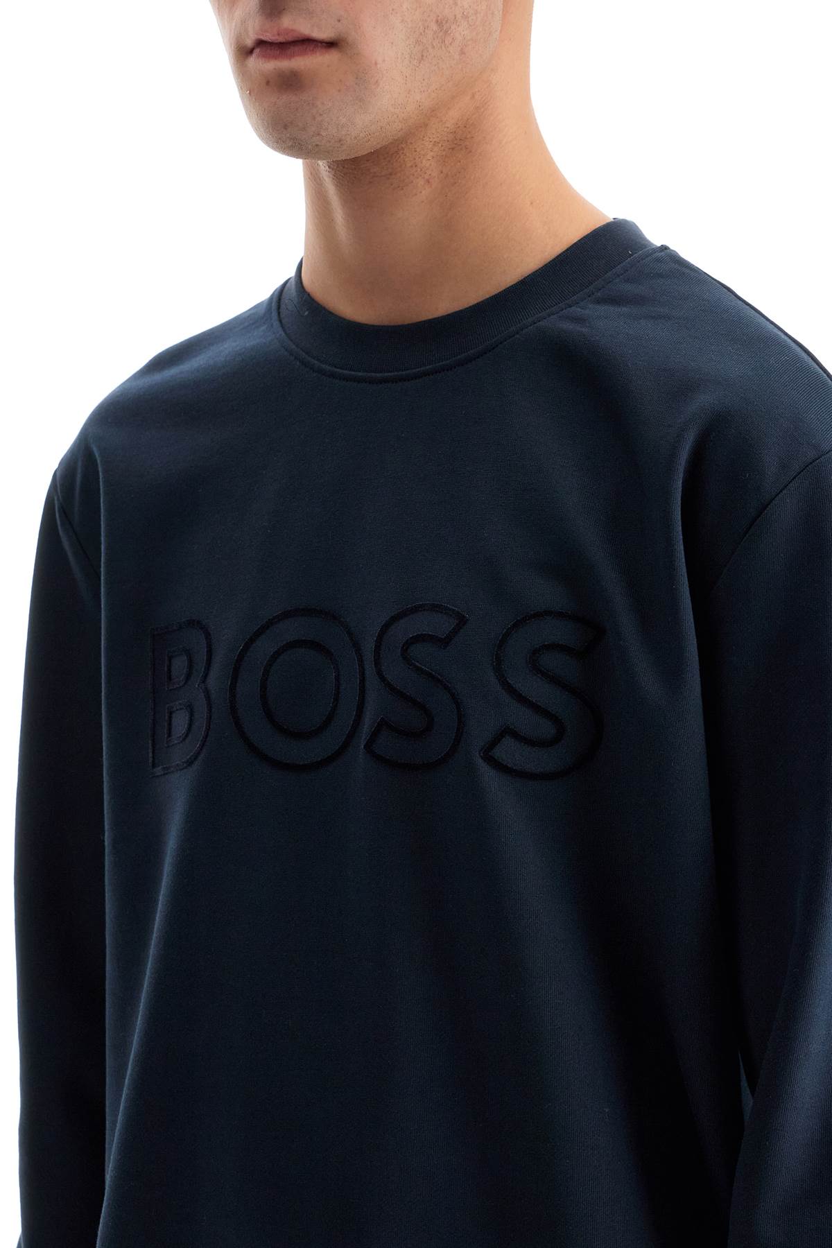 BOSS Crewneck Sweatshirt with Logo Patch image 3