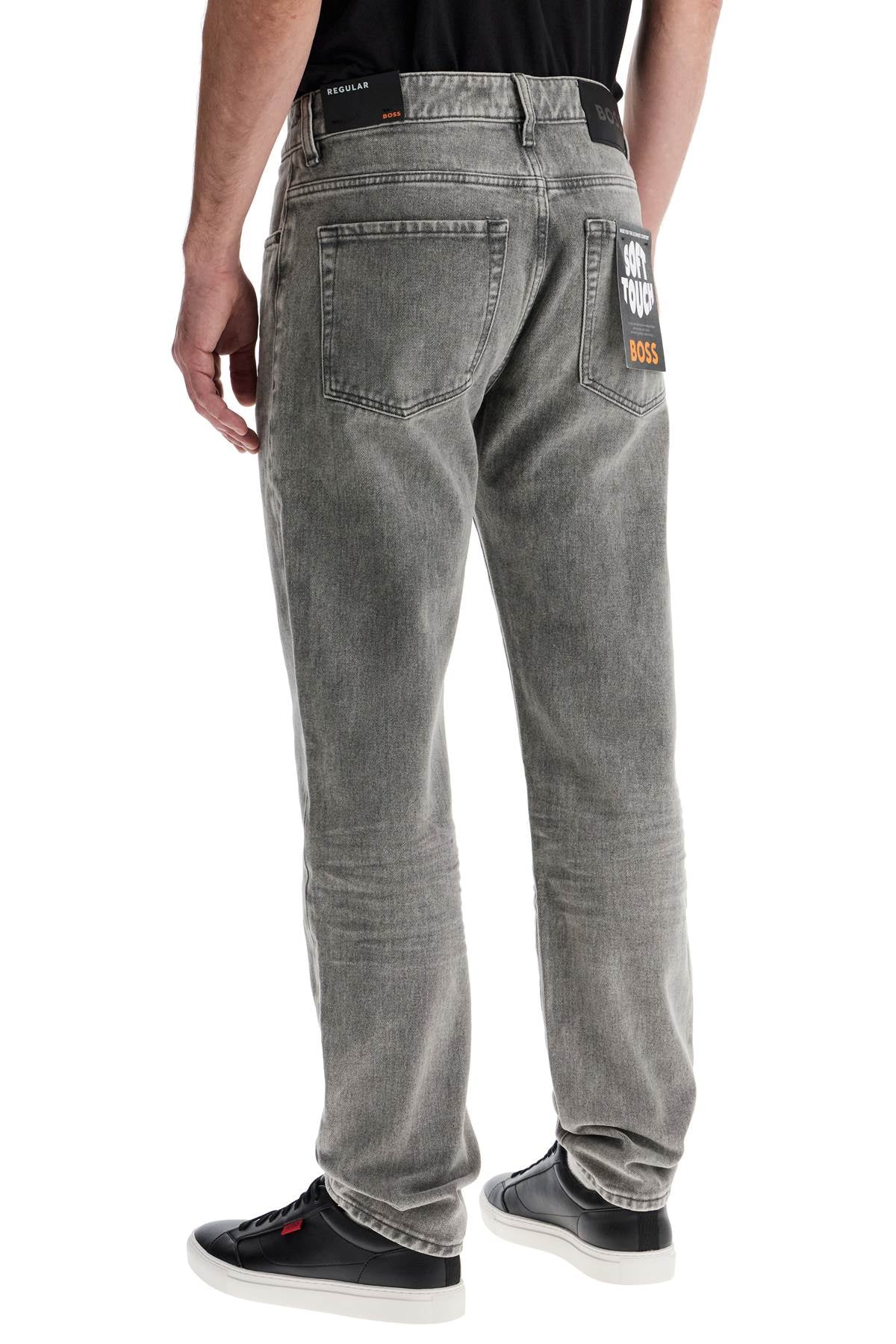 boss re.maine regular fit medium grey jeans image 2