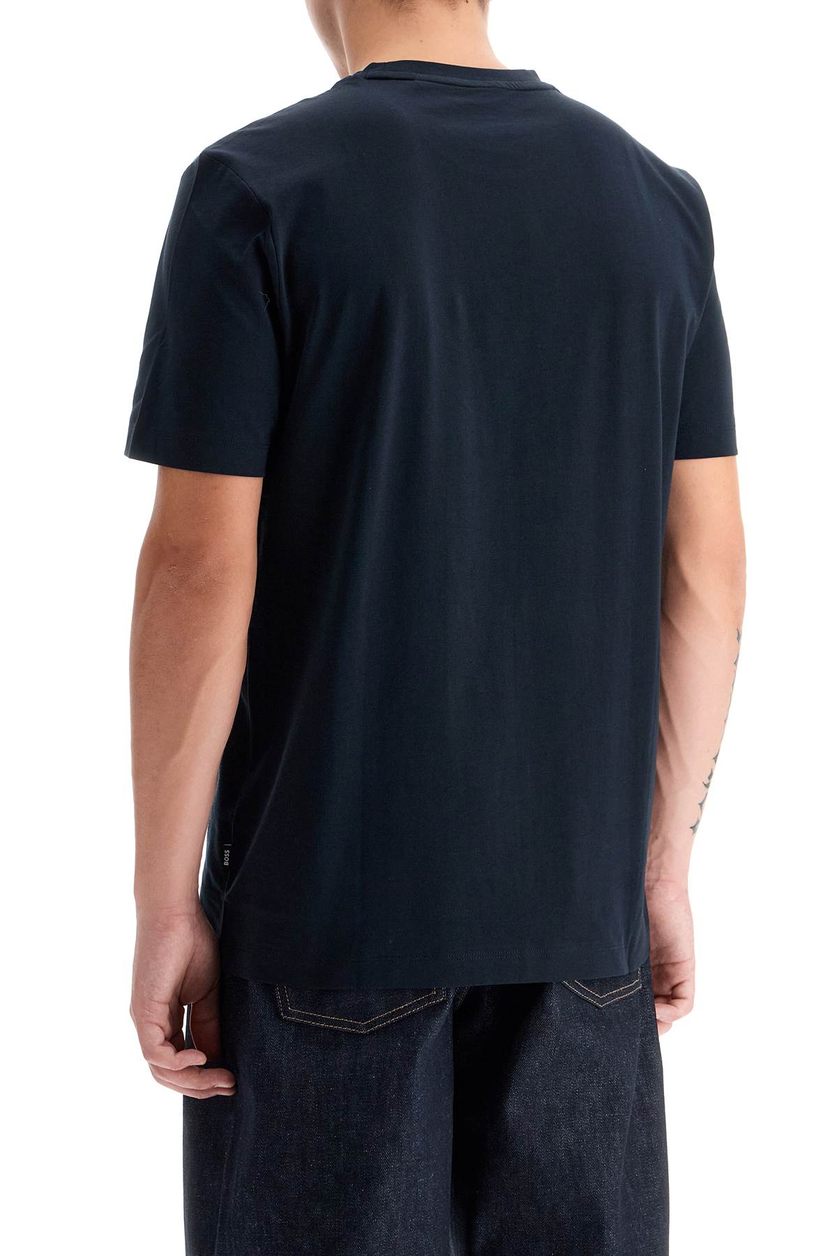 BOSS Men's Crew Neck T-Shirt with Patch Logo image 2