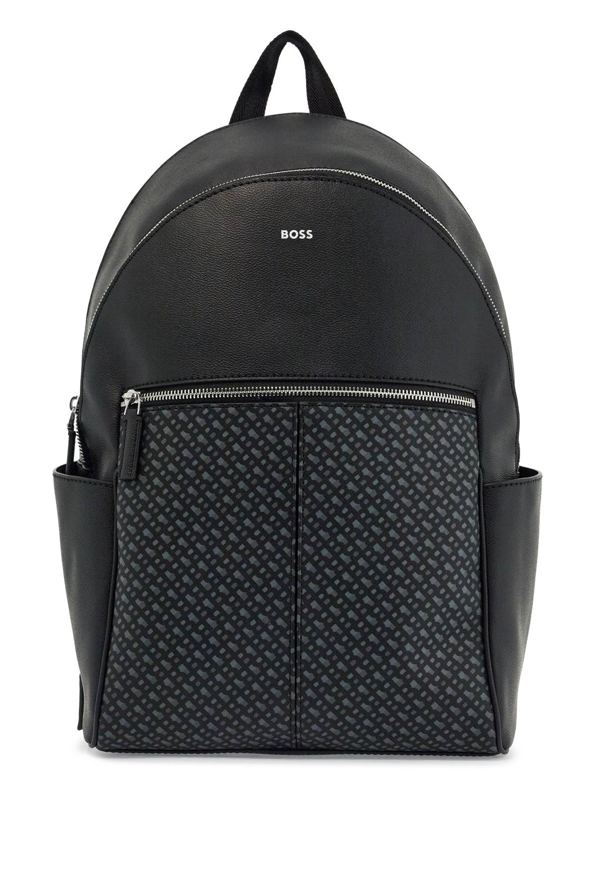 Boss backpack with black geometric pattern image 0