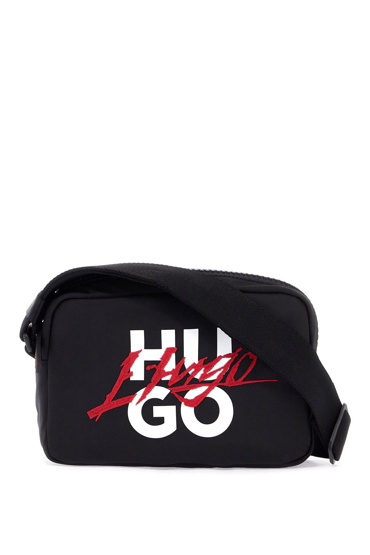 Hugo shoulder bag handwritten2.0_ew c black with zip and adjustable handle image 0