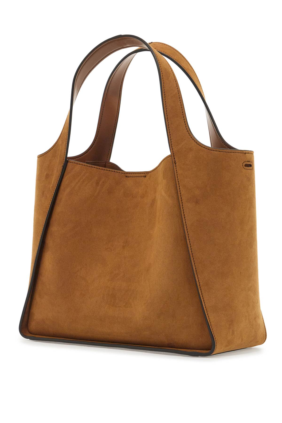 Stella McCartney Logo Tote Bag: Vegan Suede, Gold Accents image 1