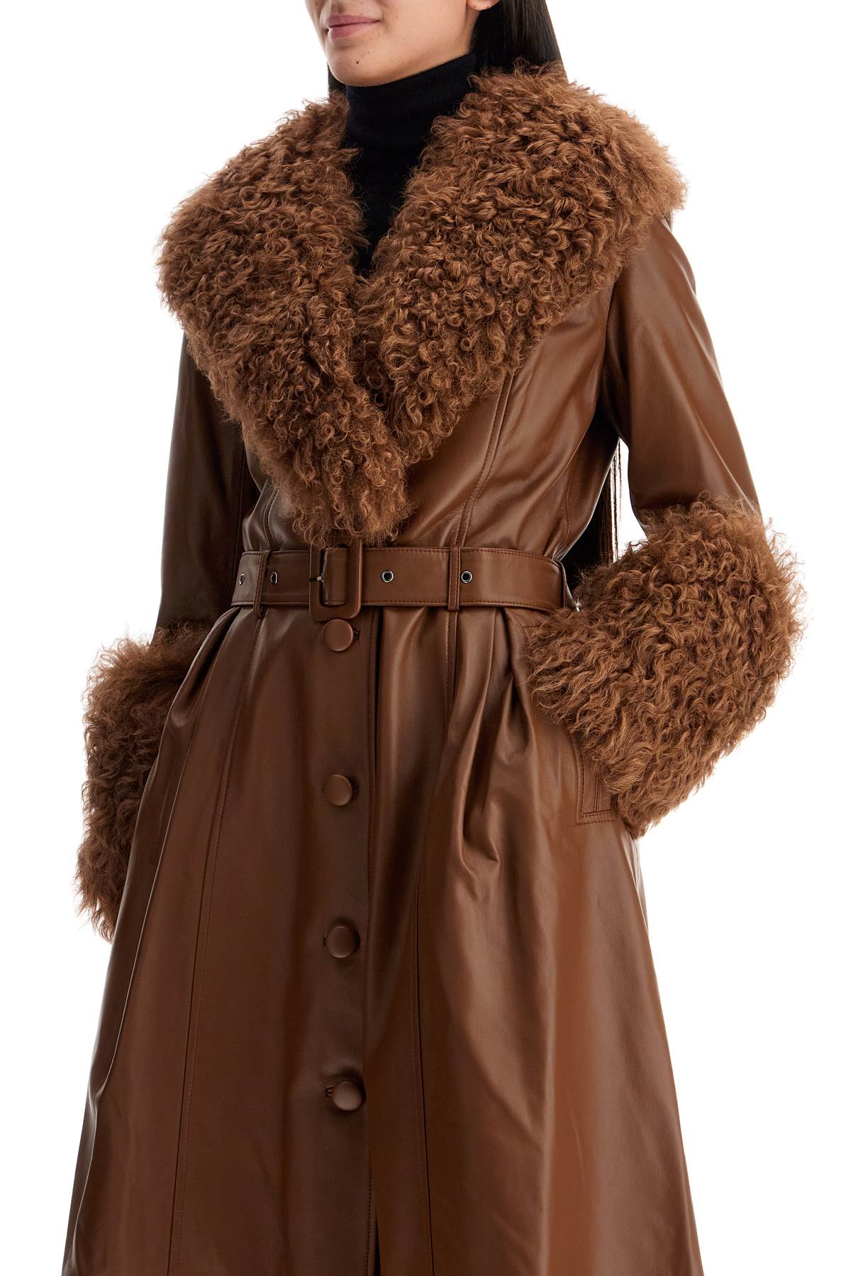 Saks Potts Foxy Leather and Shearling Coat image 3