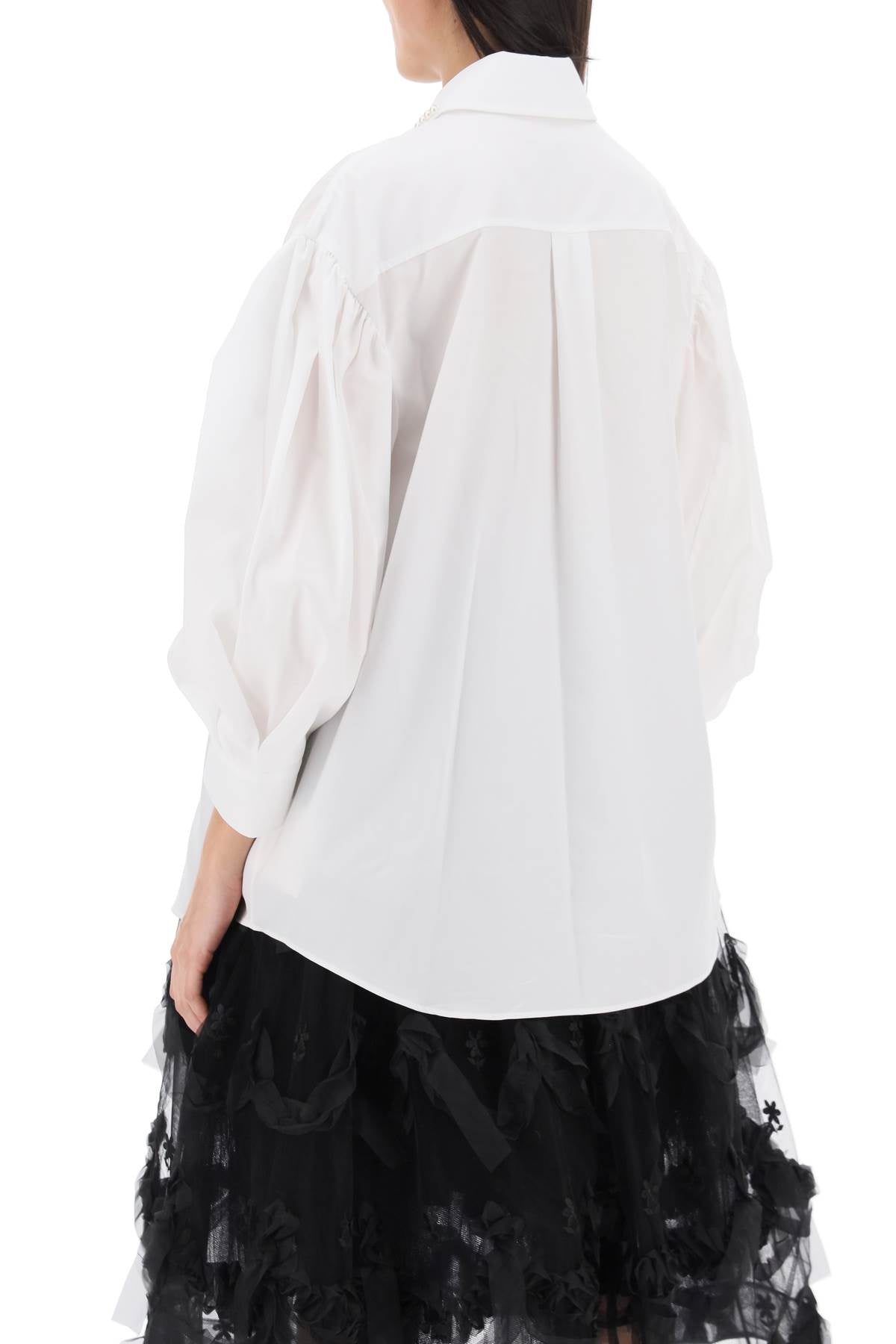 Simone Rocha puff sleeve shirt with embellishment image 2