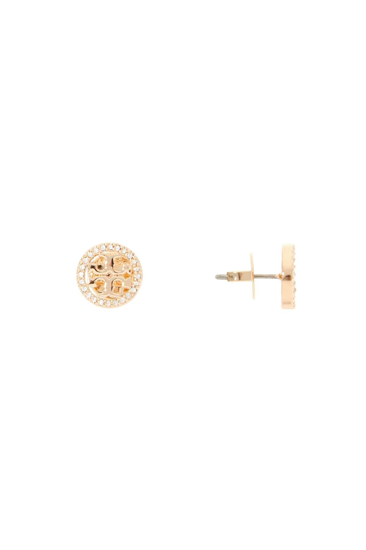 Tory Burch Miller Pavé Stud Earrings in Gold image 1