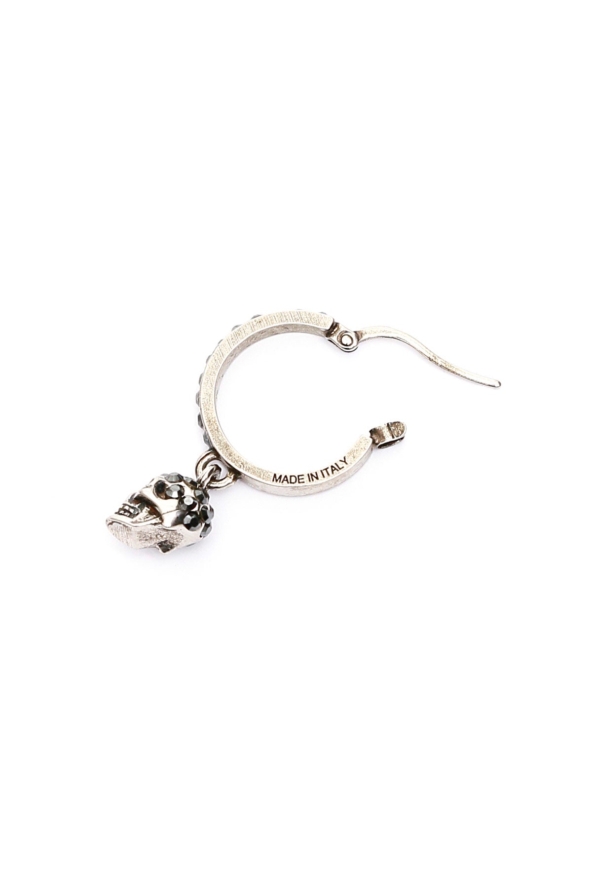 Alexander McQueen Skull Hoop Earrings with Crystal Detail image 2