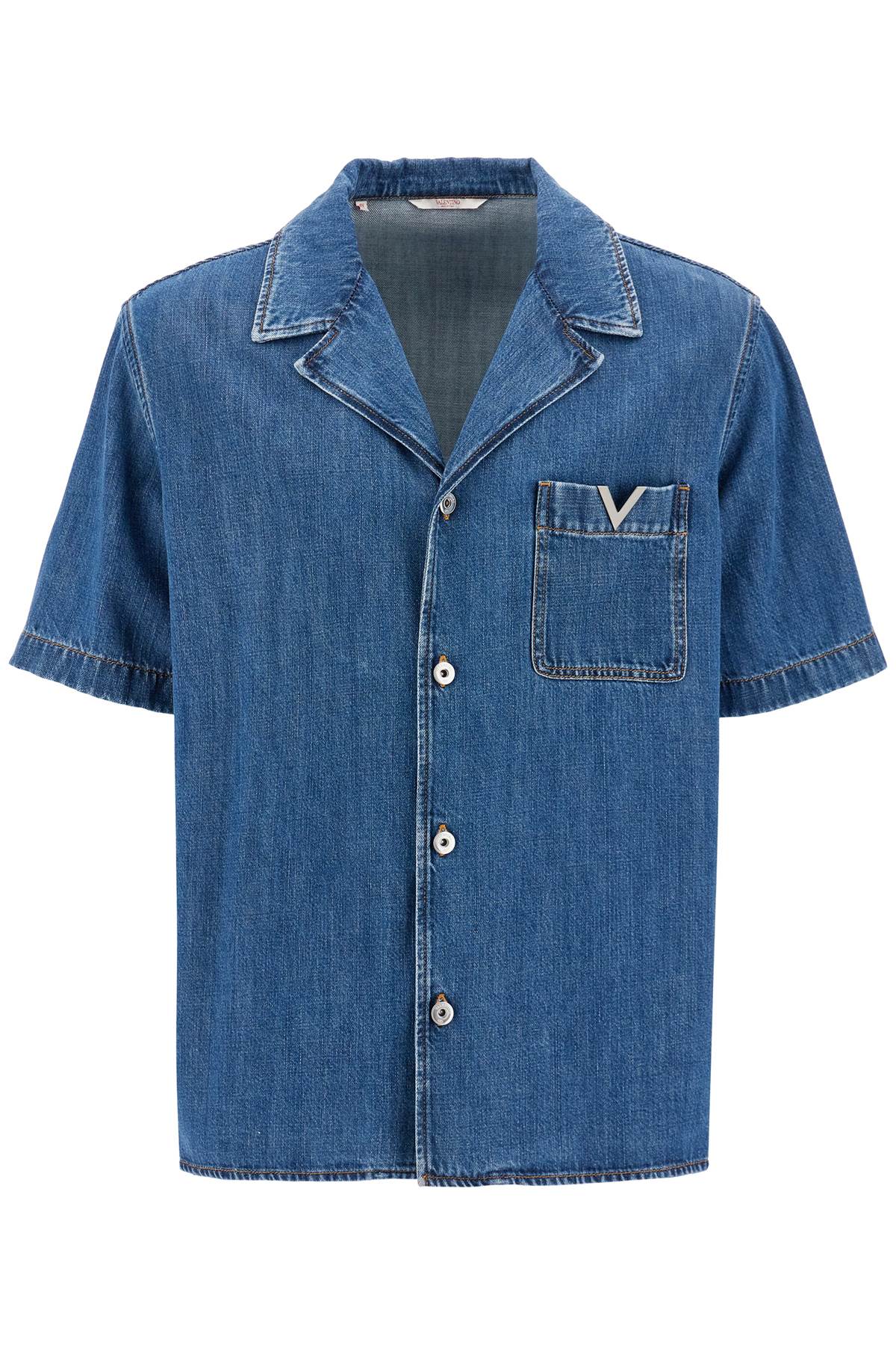 Valentino Garavani Men's Denim Bowling Shirt image 0