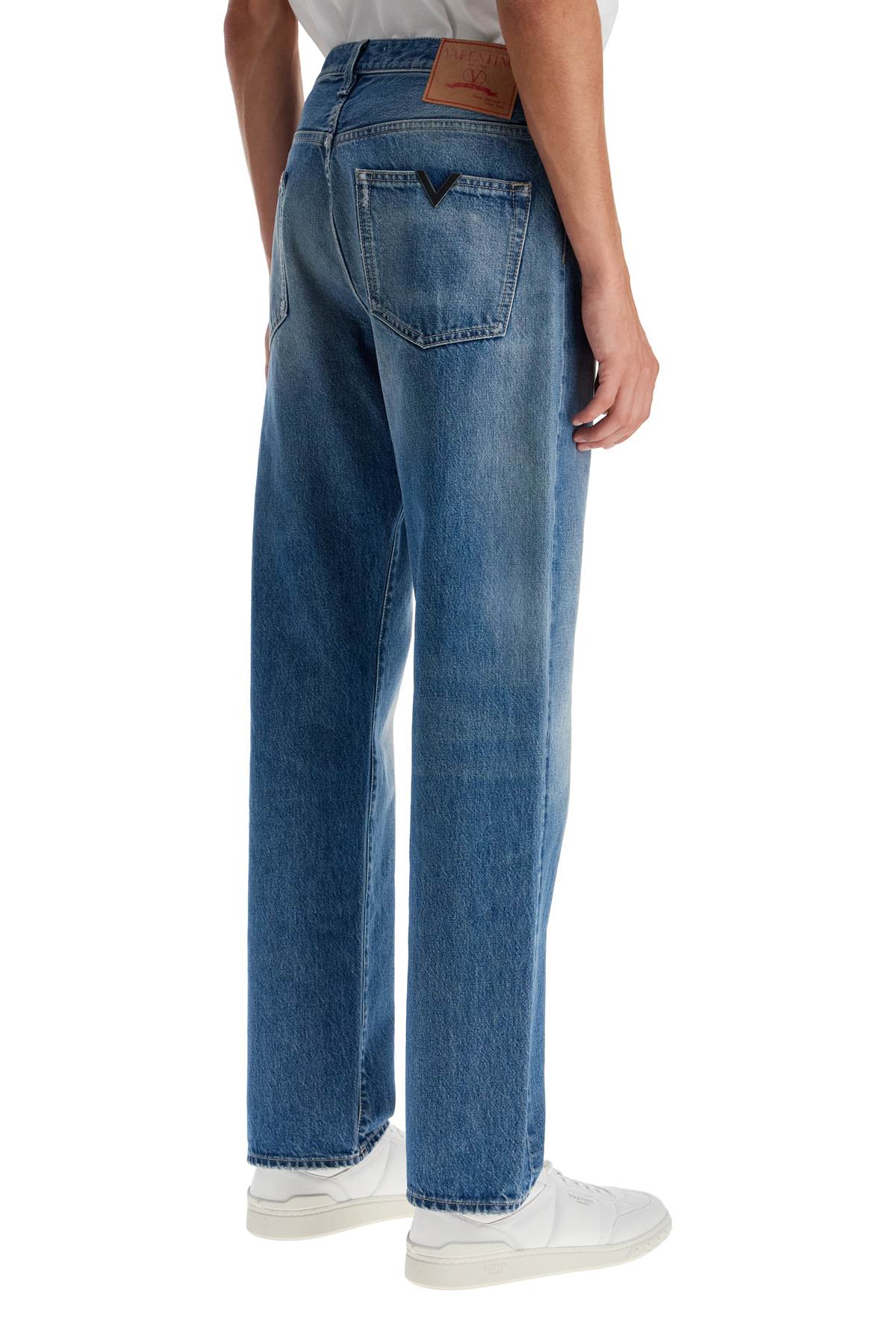 Valentino Garavani jeans with metallic v detail image 2