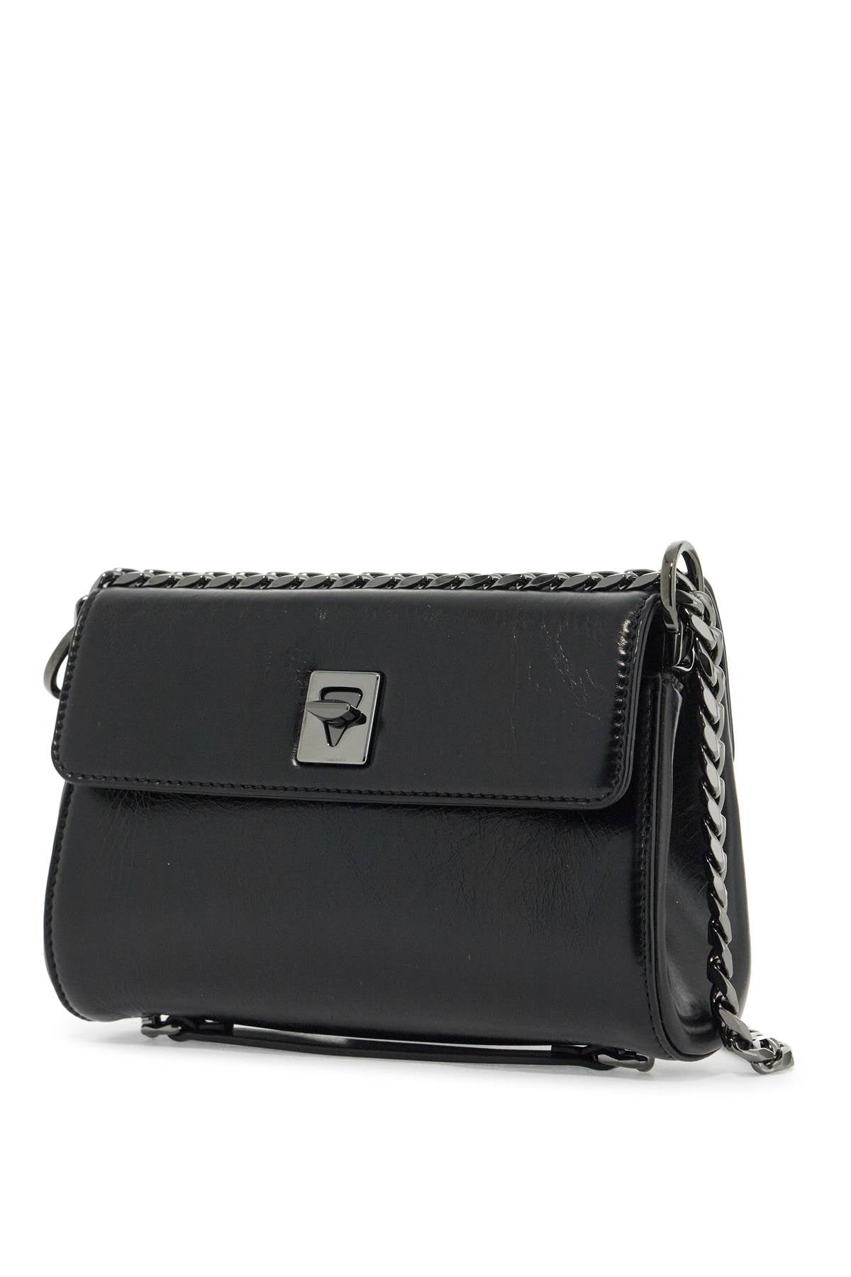 Valentino Garavani VLogo Locker Small Shoulder Bag in Craquelé Leather image 1