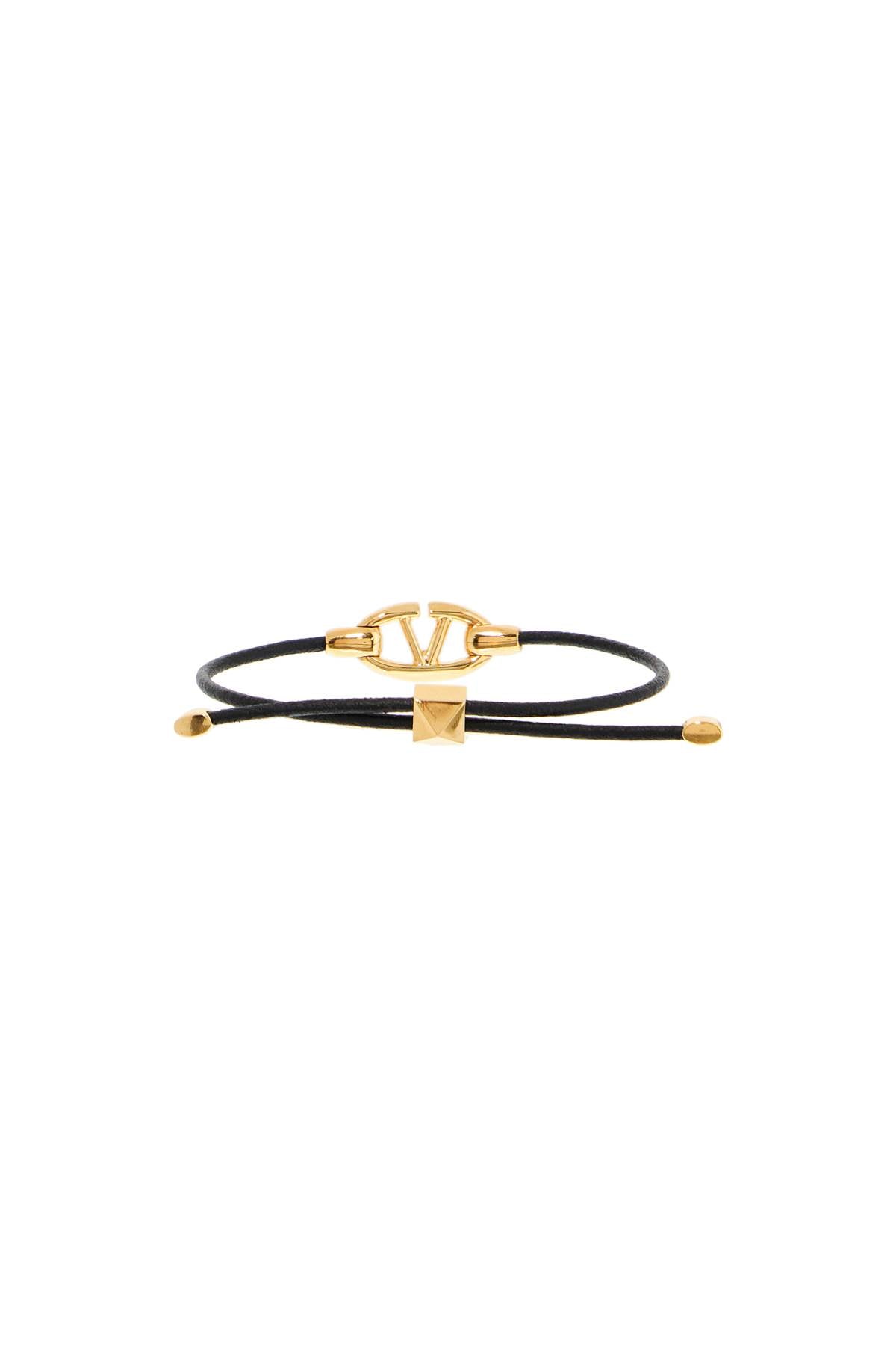 Valentino Garavani leather vlogo bracelet 'the bold image 1