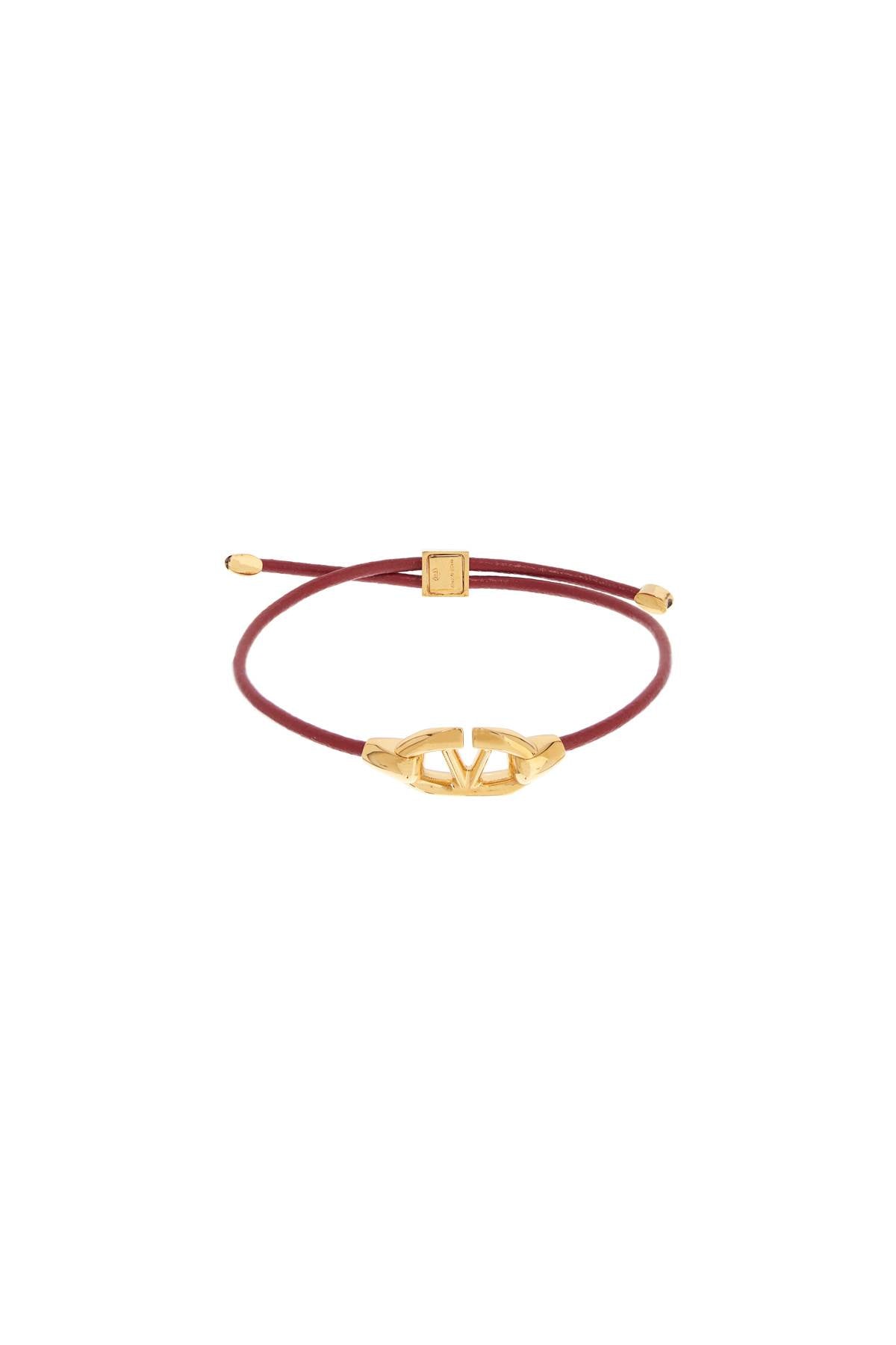 Valentino Garavani Leather VLogo Bracelet - The Bold Edition image 0