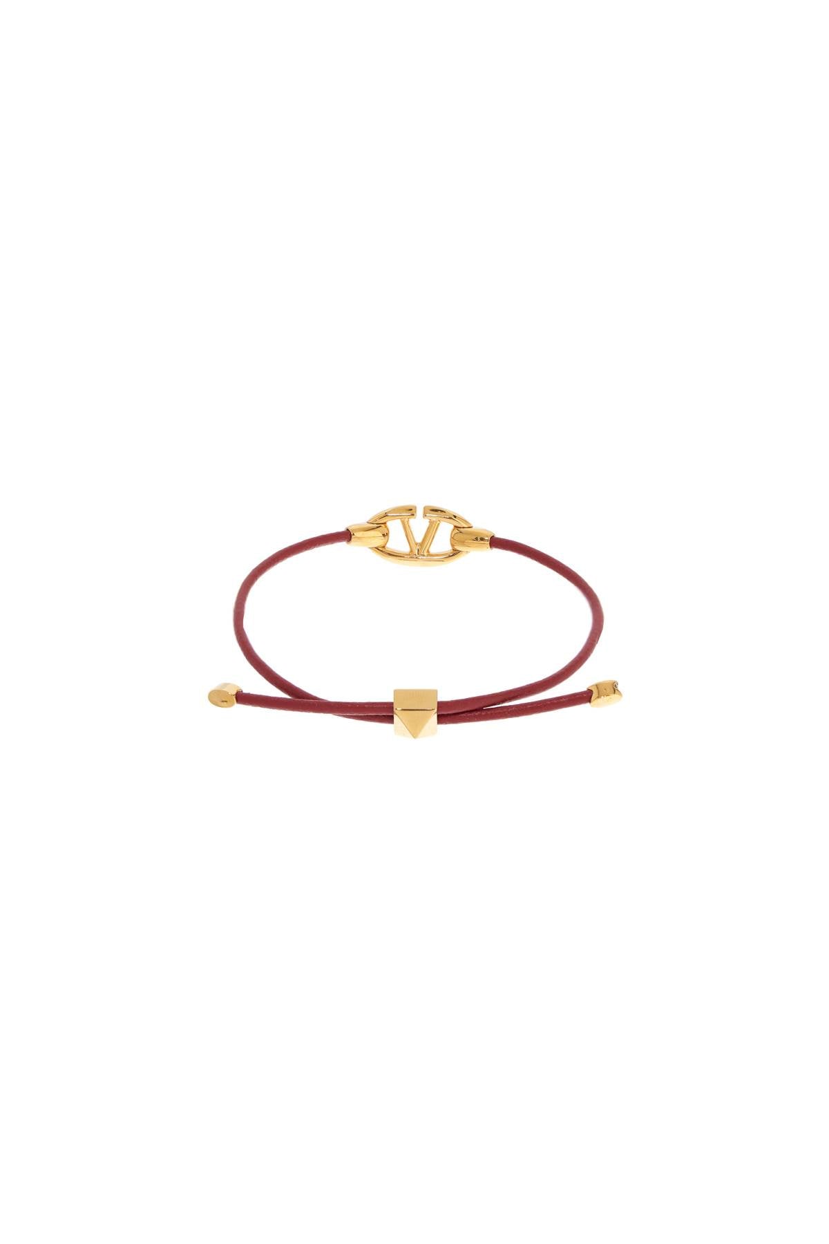 Valentino Garavani Leather VLogo Bracelet - The Bold Edition image 1