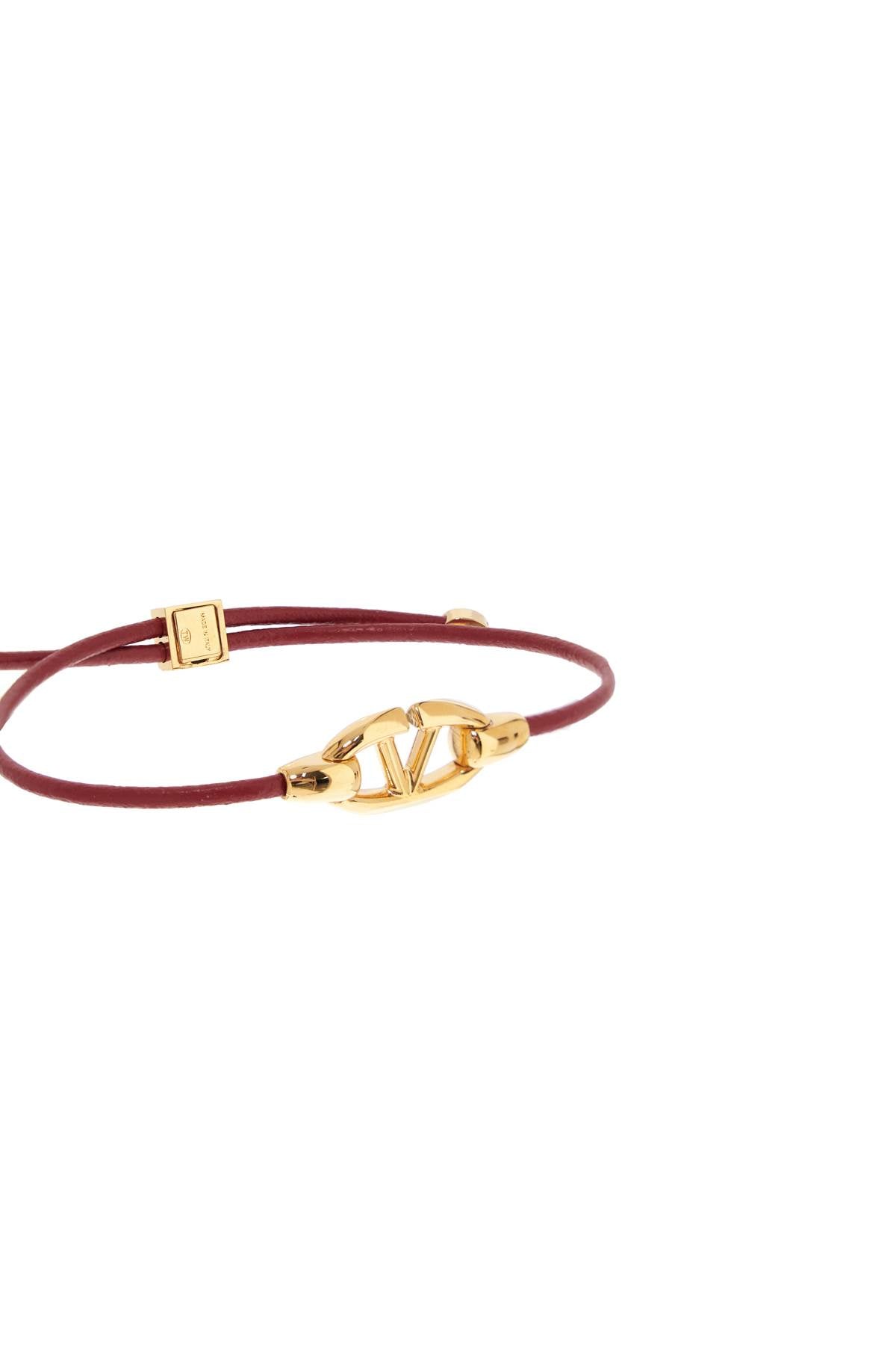 Valentino Garavani Leather VLogo Bracelet - The Bold Edition image 2