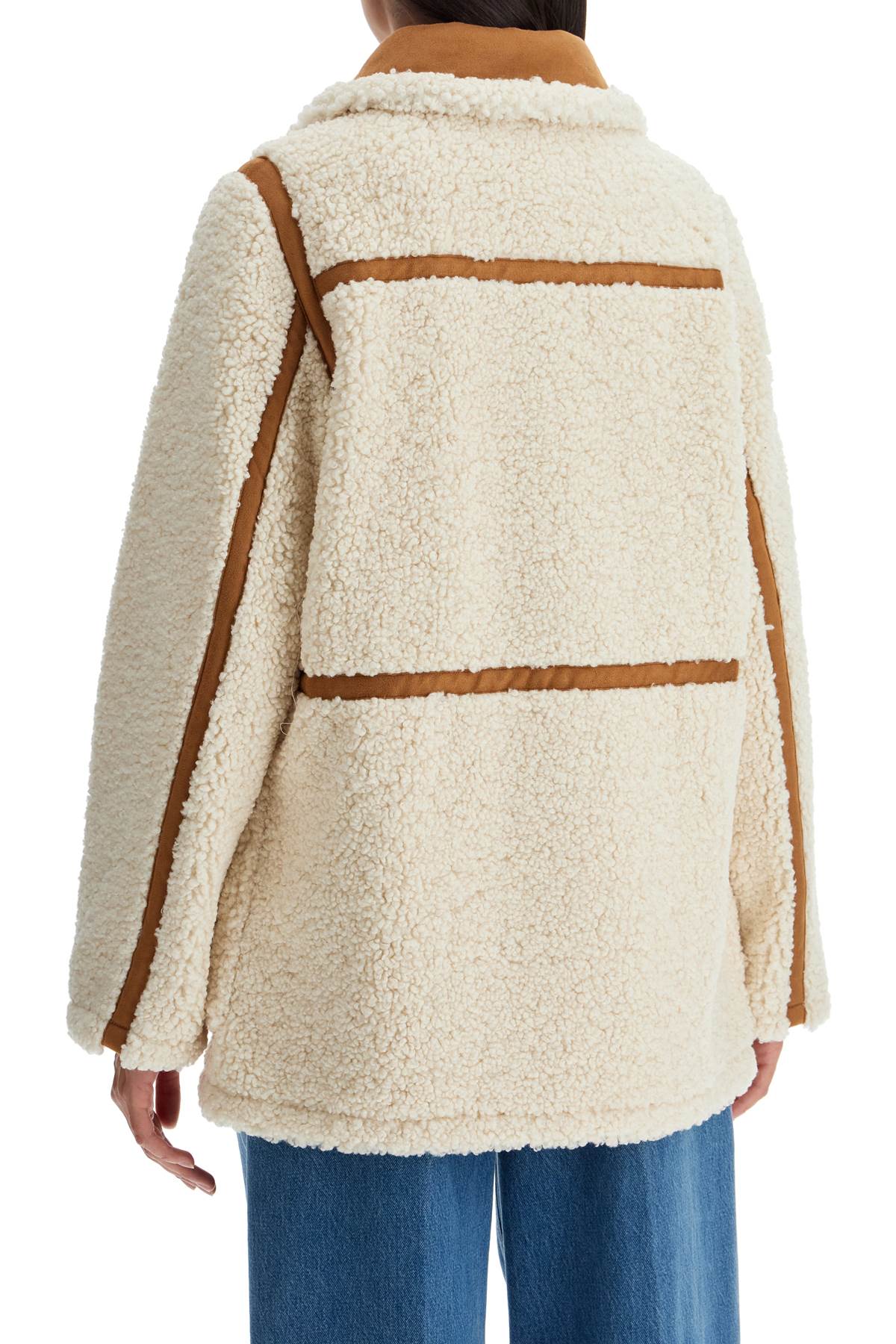 Stand Studio Chloe Faux Shearling Jacket - Brown image 2