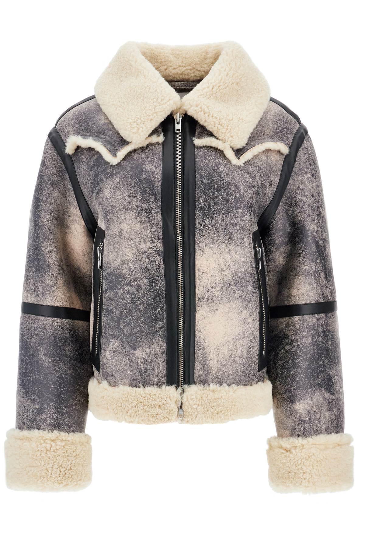 Stand Studio Lessie Faux Shearling Jacket: Distressed, Western-Inspired Style image 0