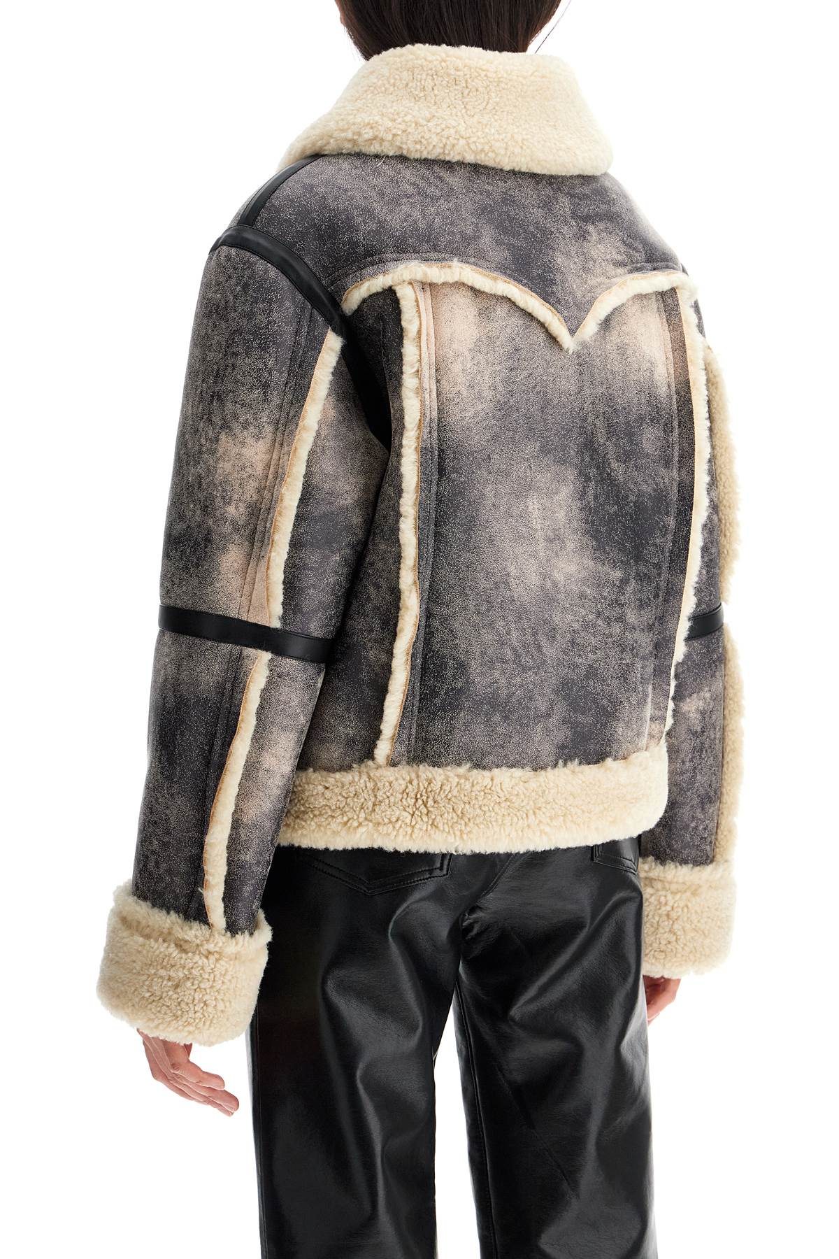 Stand Studio Lessie Faux Shearling Jacket: Distressed, Western-Inspired Style image 2