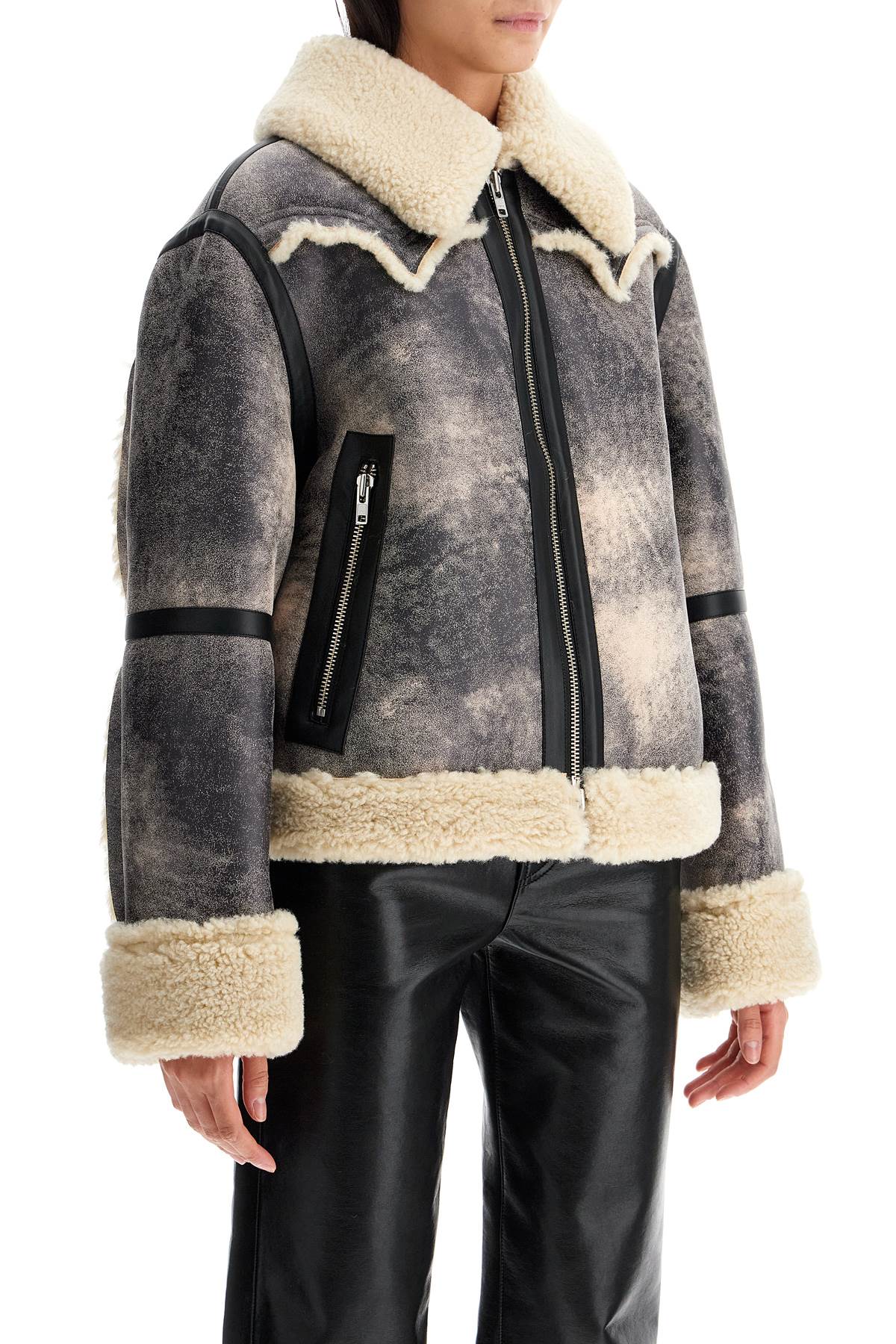 Stand Studio Lessie Faux Shearling Jacket: Distressed, Western-Inspired Style image 1