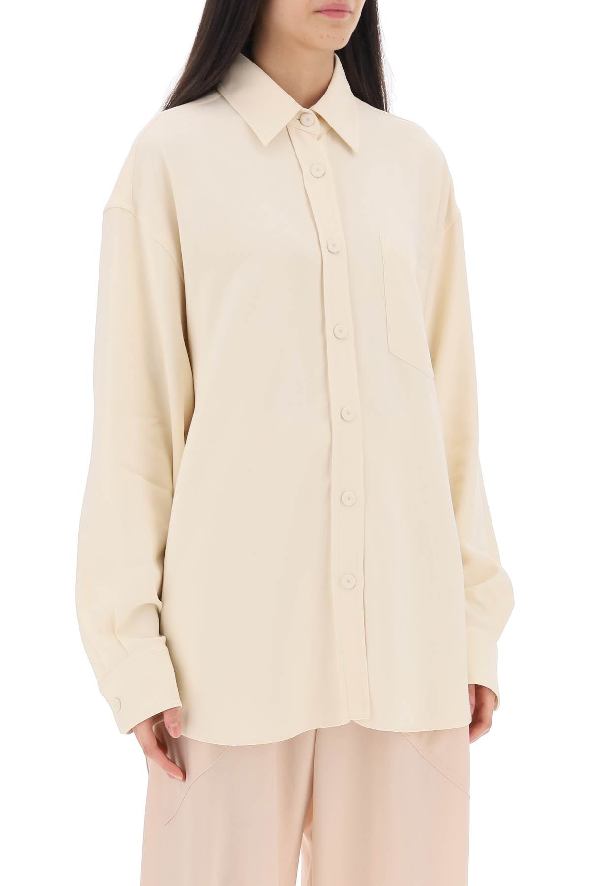 Stella McCartney oversized shirt in crepe jersey image 1