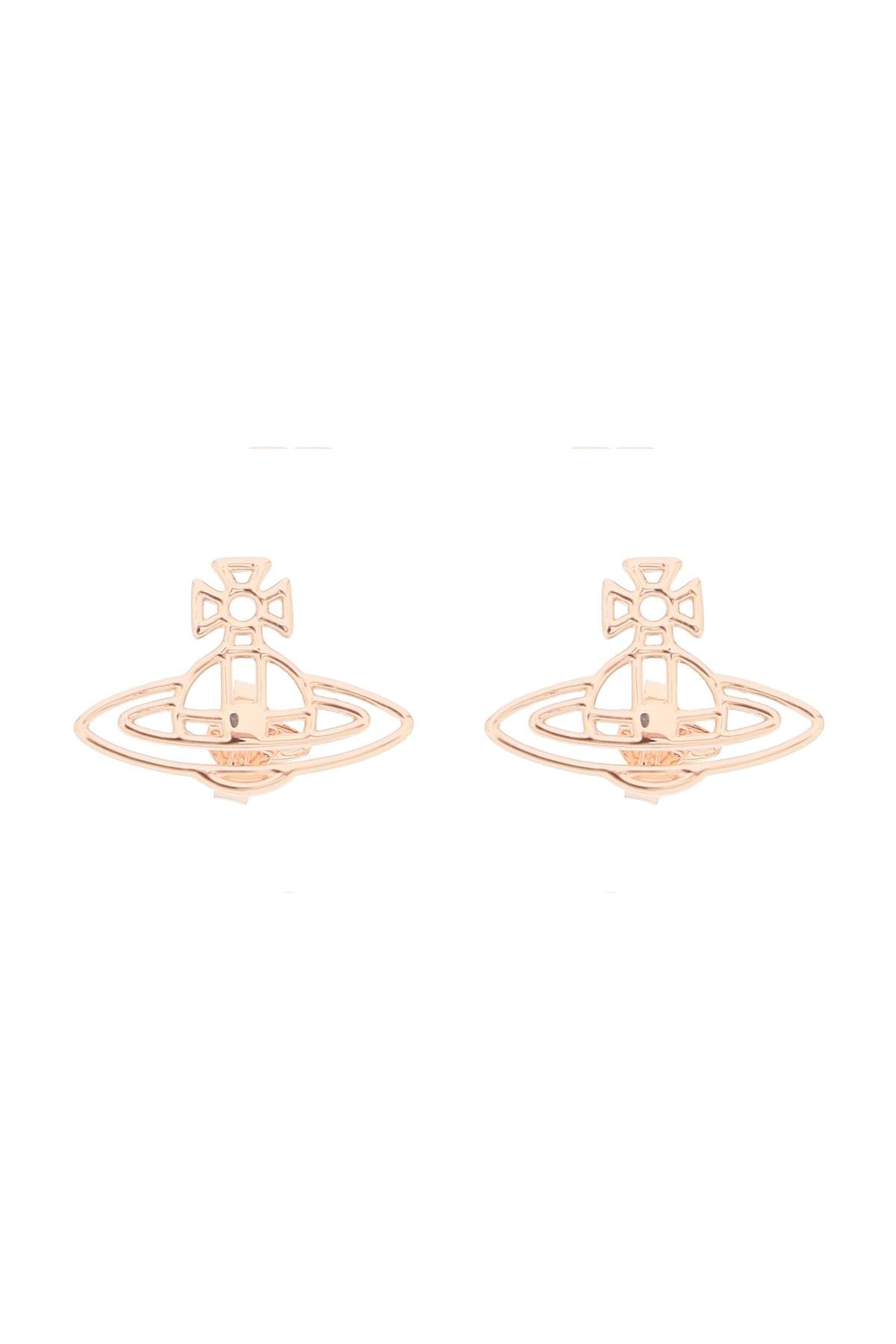 Vivienne Westwood Rose Gold Orb Earrings image 1