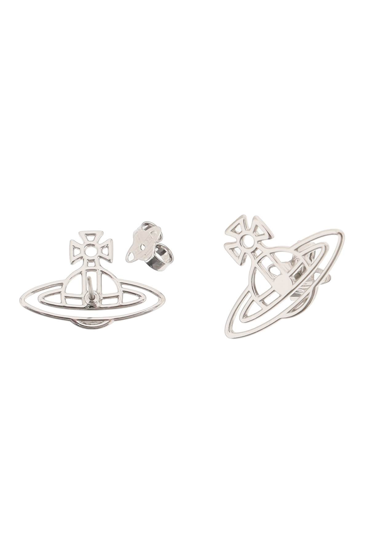 Vivienne Westwood Orb Earrings: Minimalist Silver Brass Design image 2