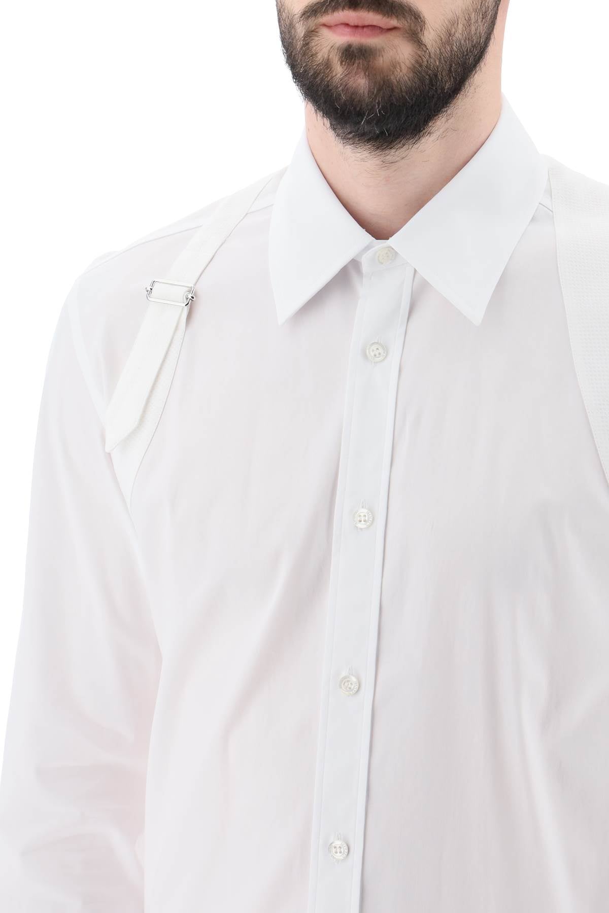 Alexander Mcqueen stretch cotton harness shirt image 3