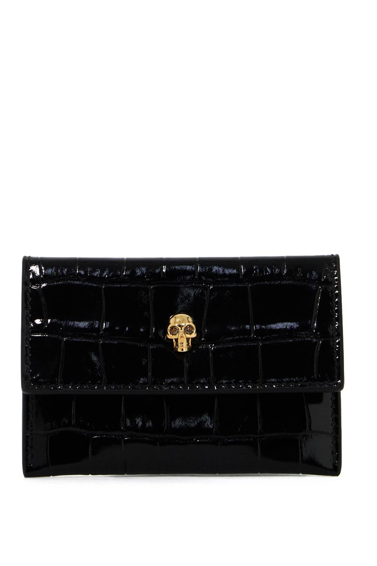 Alexander McQueen Skull Cardholder in Embossed Leather image 0