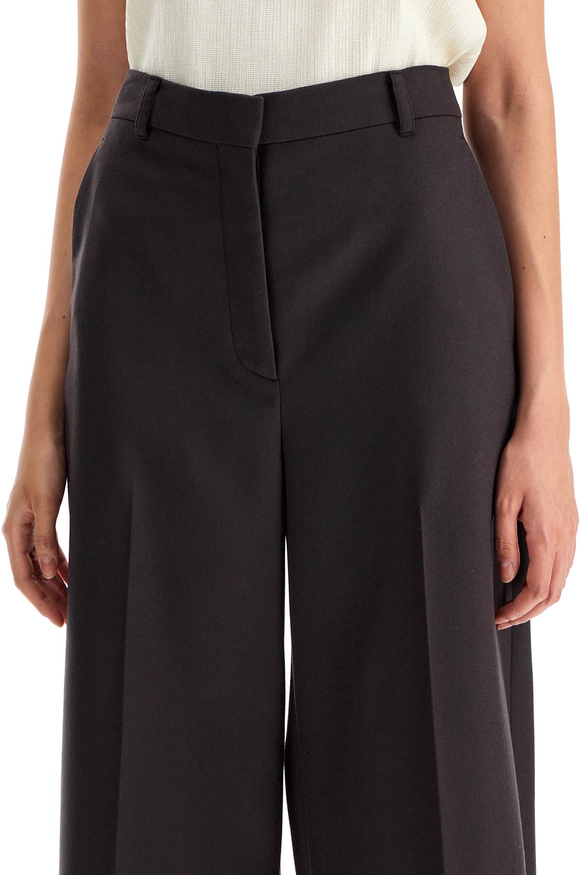 Stella McCartney Wide-Leg Flared Flannel Pants image 3