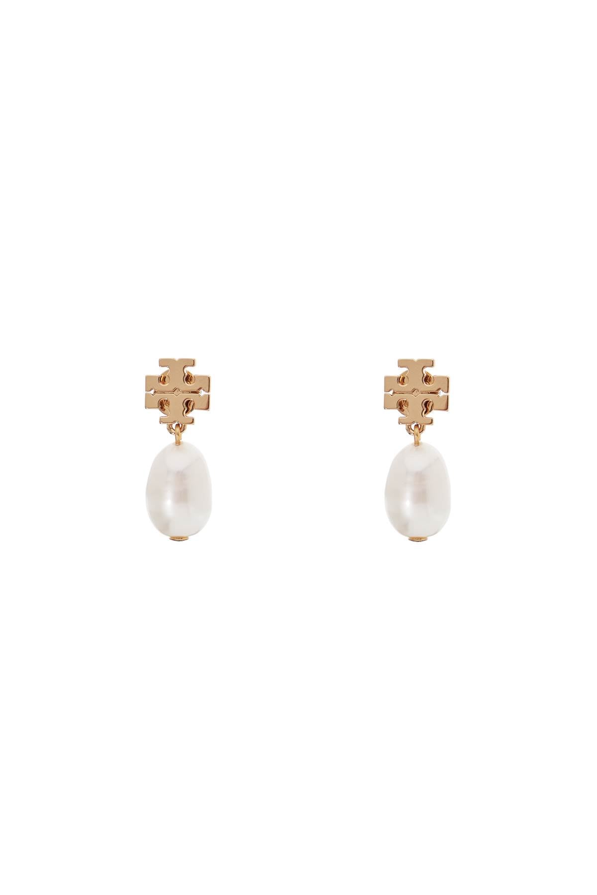 Tory Burch Kira Pearl Earrings with Double T Monogram image 0