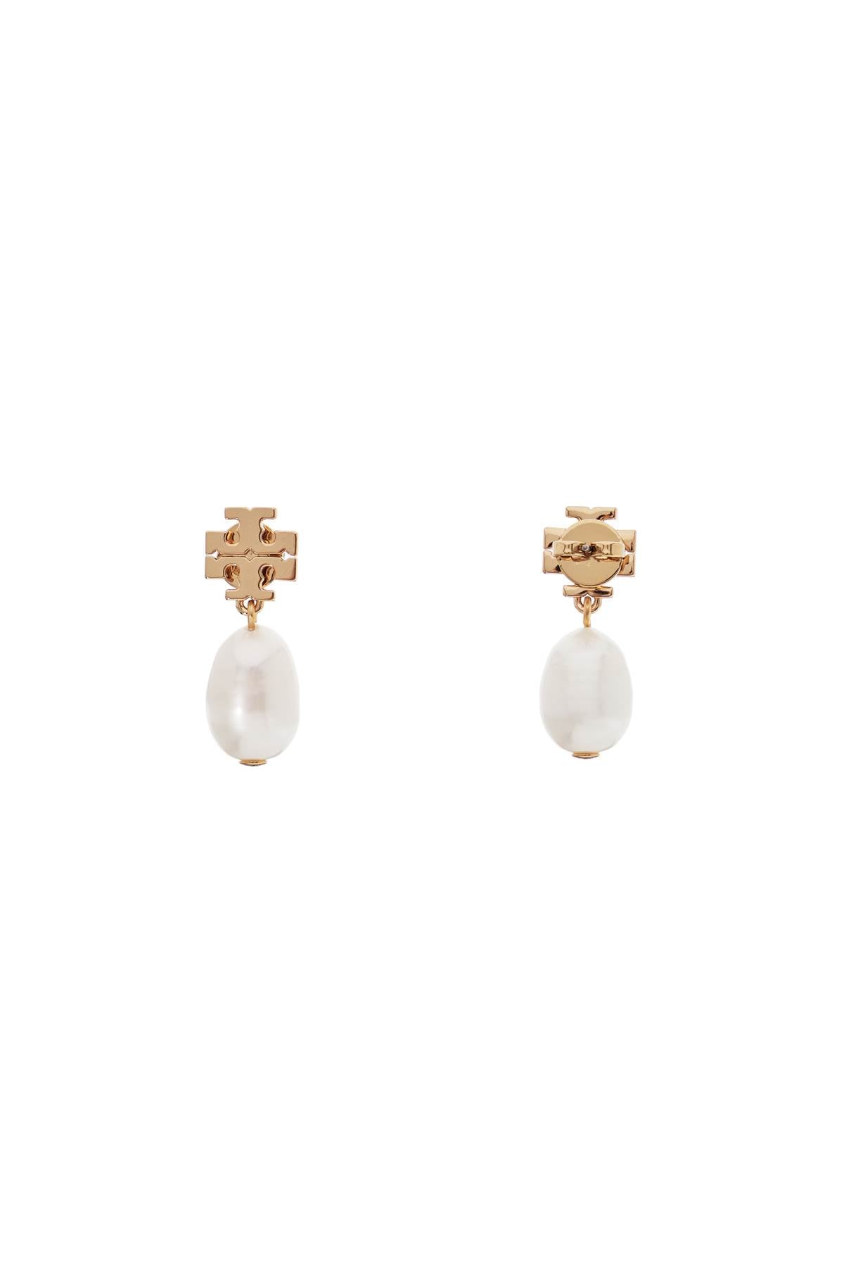 Tory Burch Kira Pearl Earrings with Double T Monogram image 1