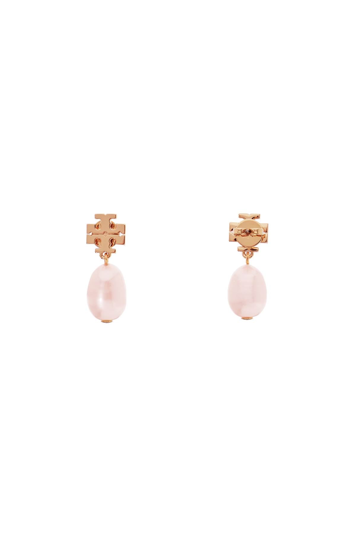 Tory Burch Kira Earrings with Cultured Pearls and Double T Monogram image 1