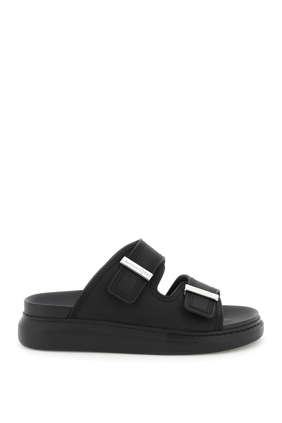 Alexander McQueen Rubber Hybrid Slides with Logo Buckle image 0