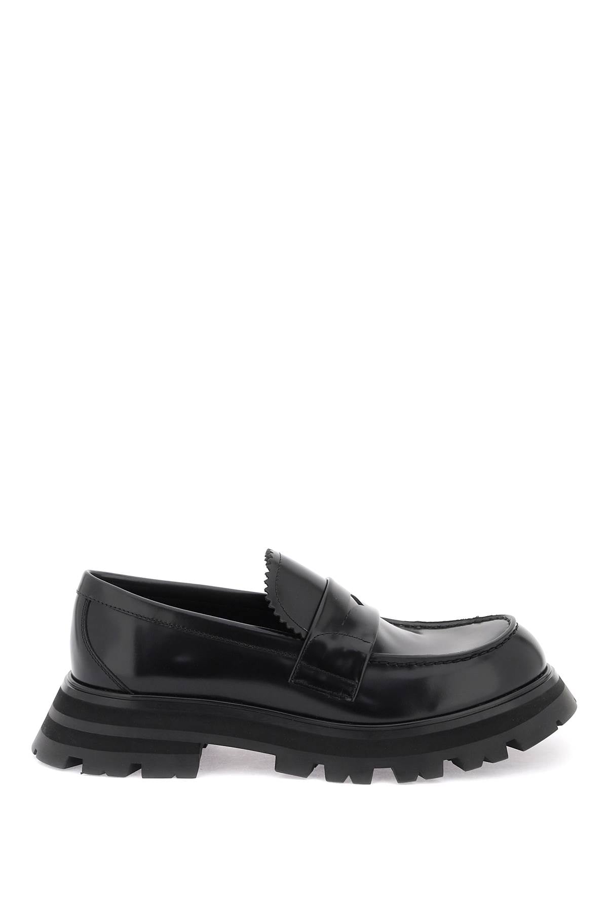 Alexander Mcqueen brushed leather wander loafers image 0