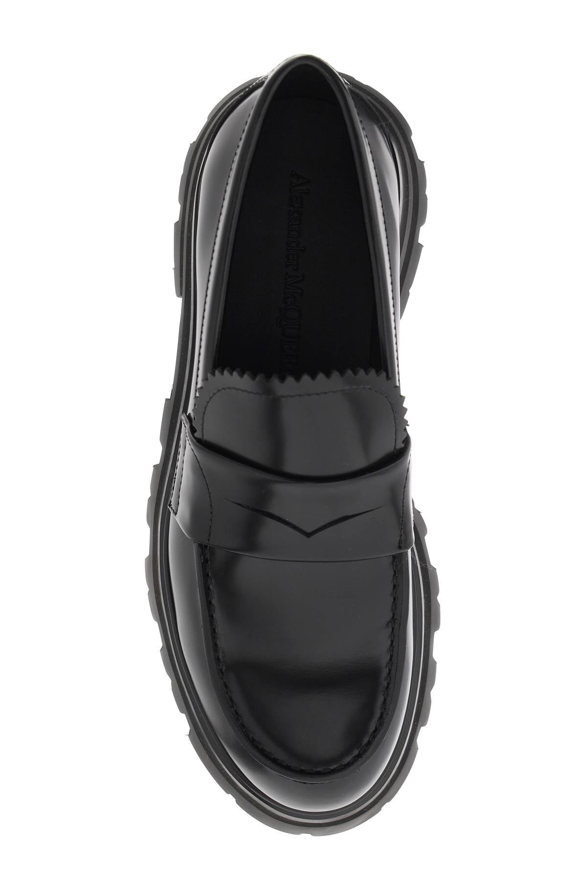 Alexander Mcqueen brushed leather wander loafers image 1