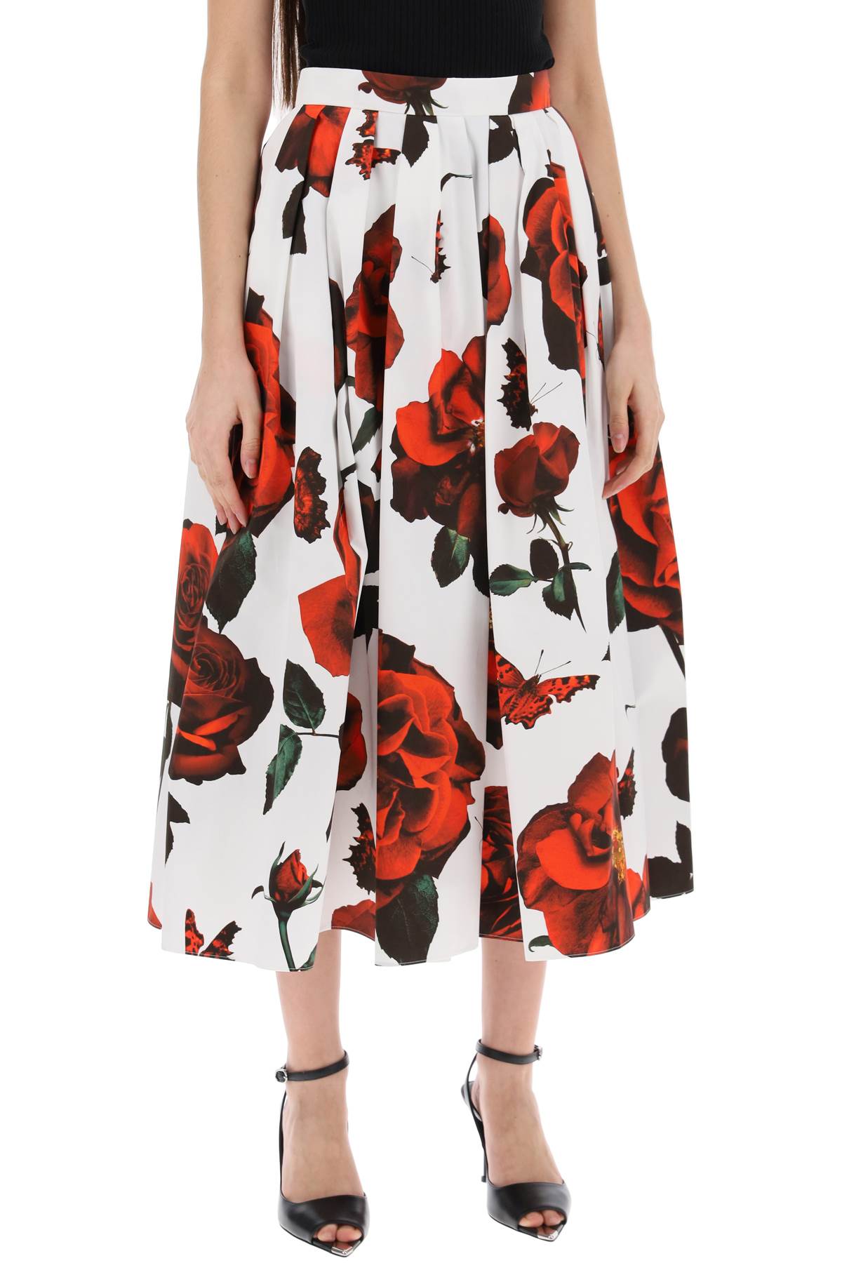 Alexander Mcqueen tudor rose pleated image 1