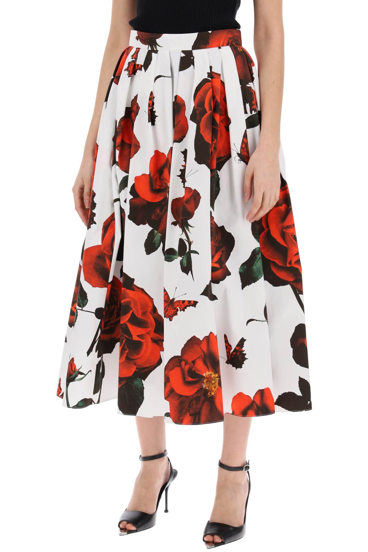 Alexander Mcqueen tudor rose pleated image 3