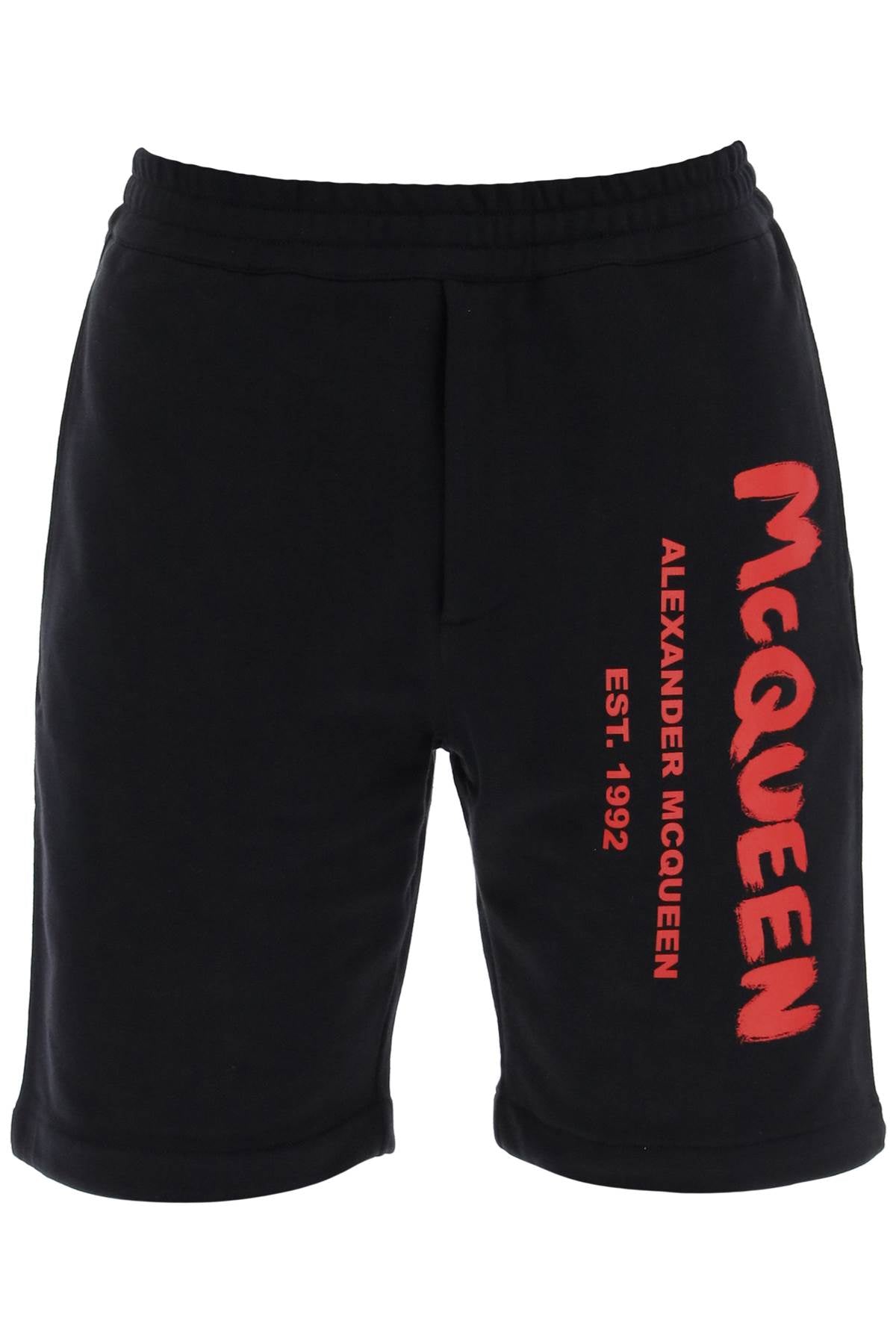 Alexander Mcqueen jersey graffiti sweatshorts image 0