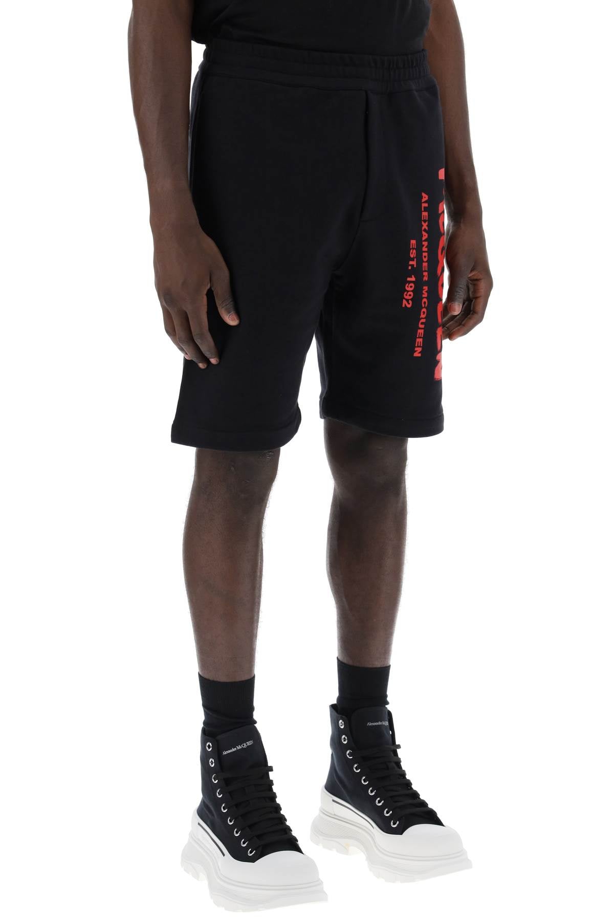 Alexander Mcqueen jersey graffiti sweatshorts image 1