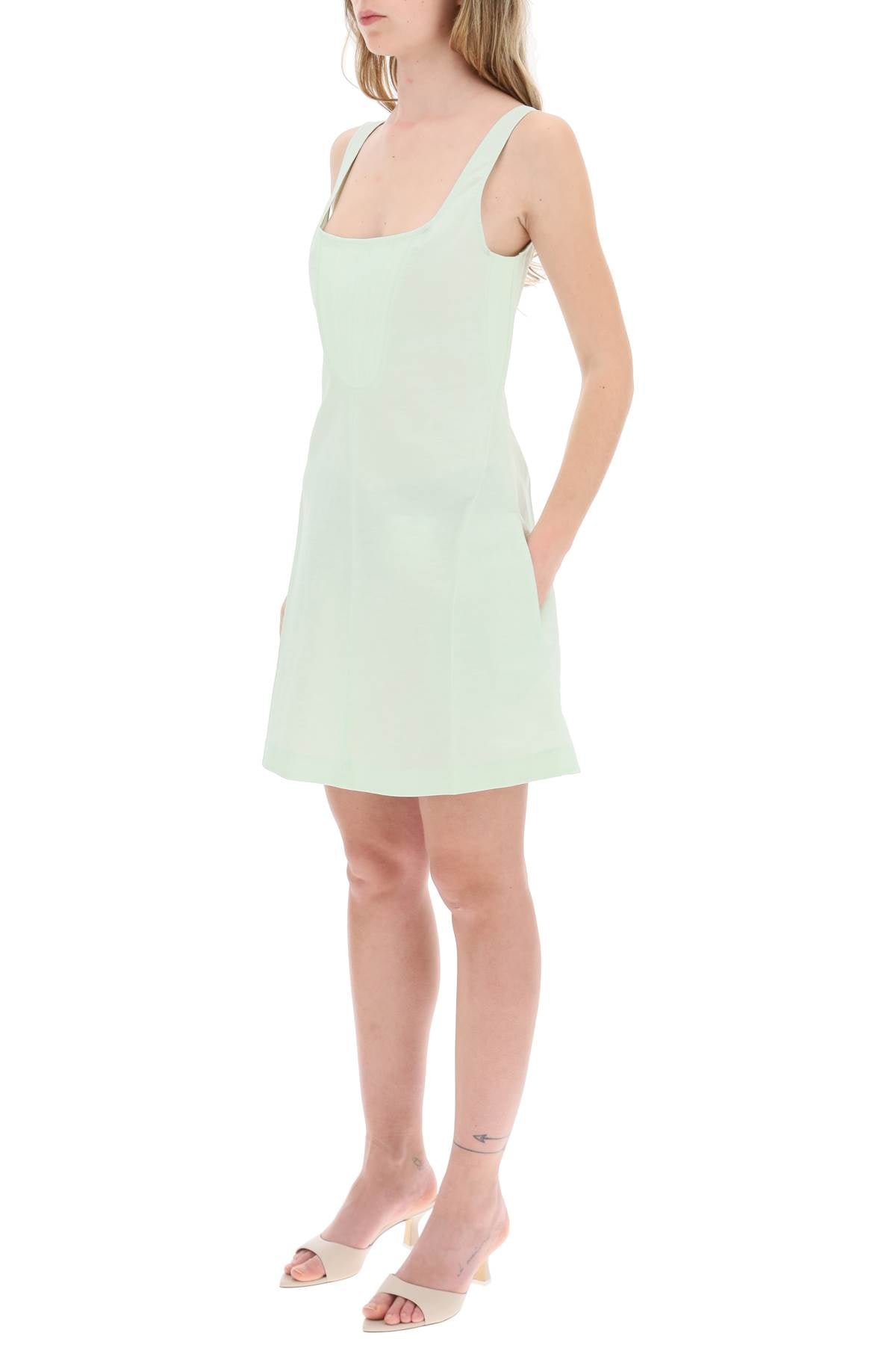 Stella McCartney Mini Corset Dress in Cotton & Linen Twill image 3