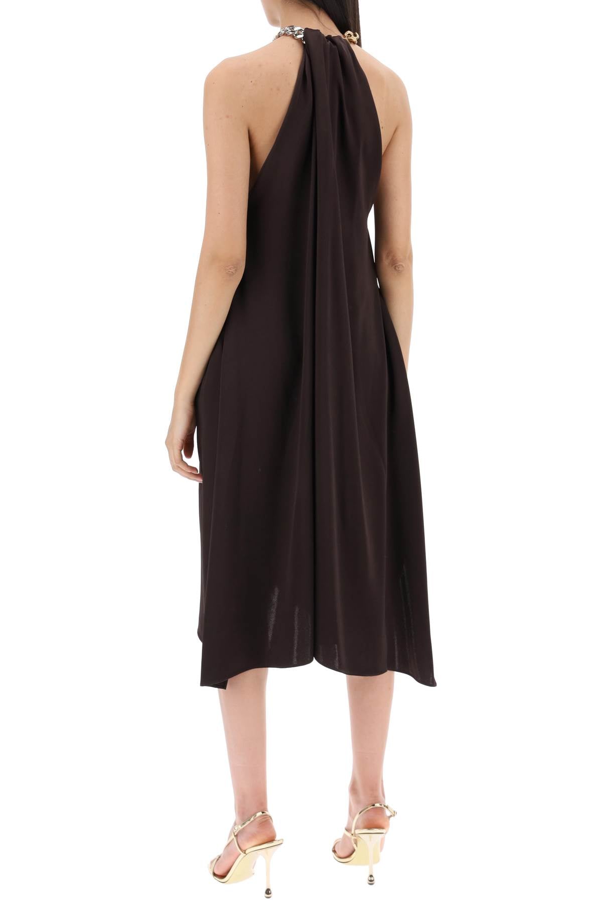 Stella McCartney Satin Midi Dress with Chain Detail image 2